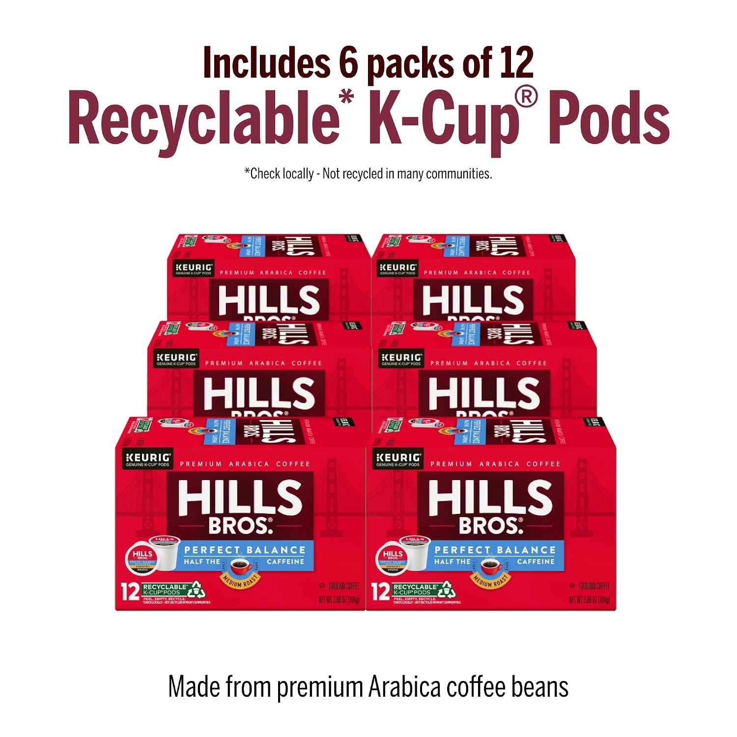 Thumbnail 6 de Hills Bros. Perfect Balance K-Cup Pods, Medium Roast Arabica Blend for Keurig