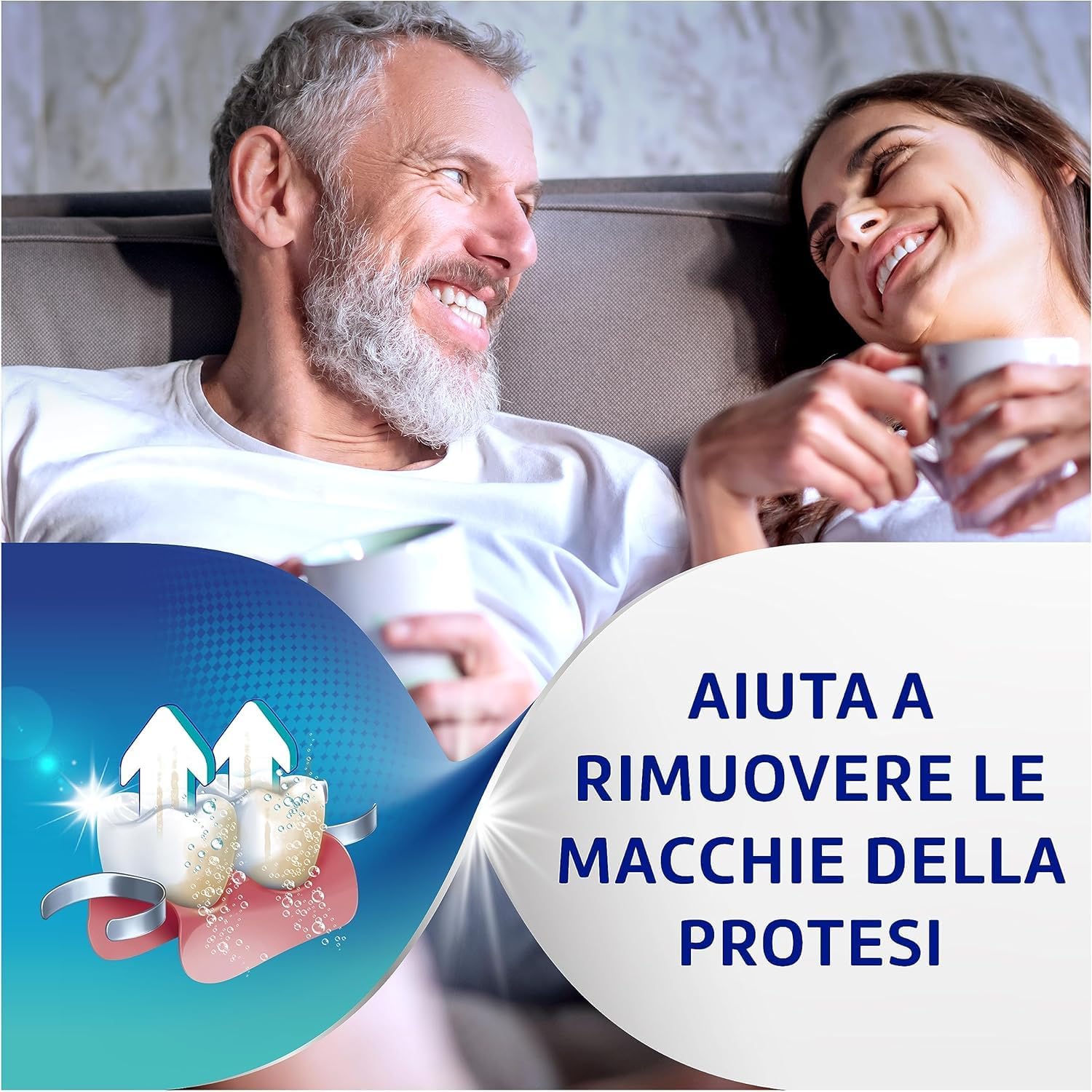 Detalle 2 de Polident Intensa Freschezza – Pulitore quotidiano per protesi dentale, 2x108 compresse