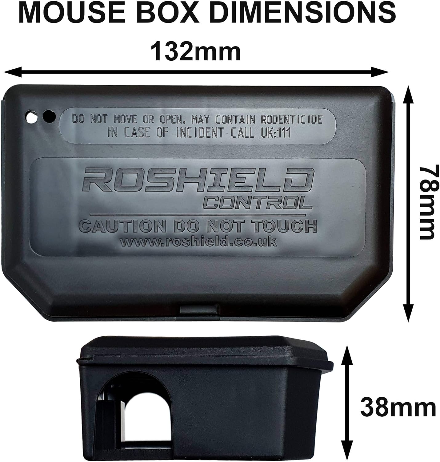 Detalle 2 de ROSHIELD 5 x Black Mouse Bait Boxes