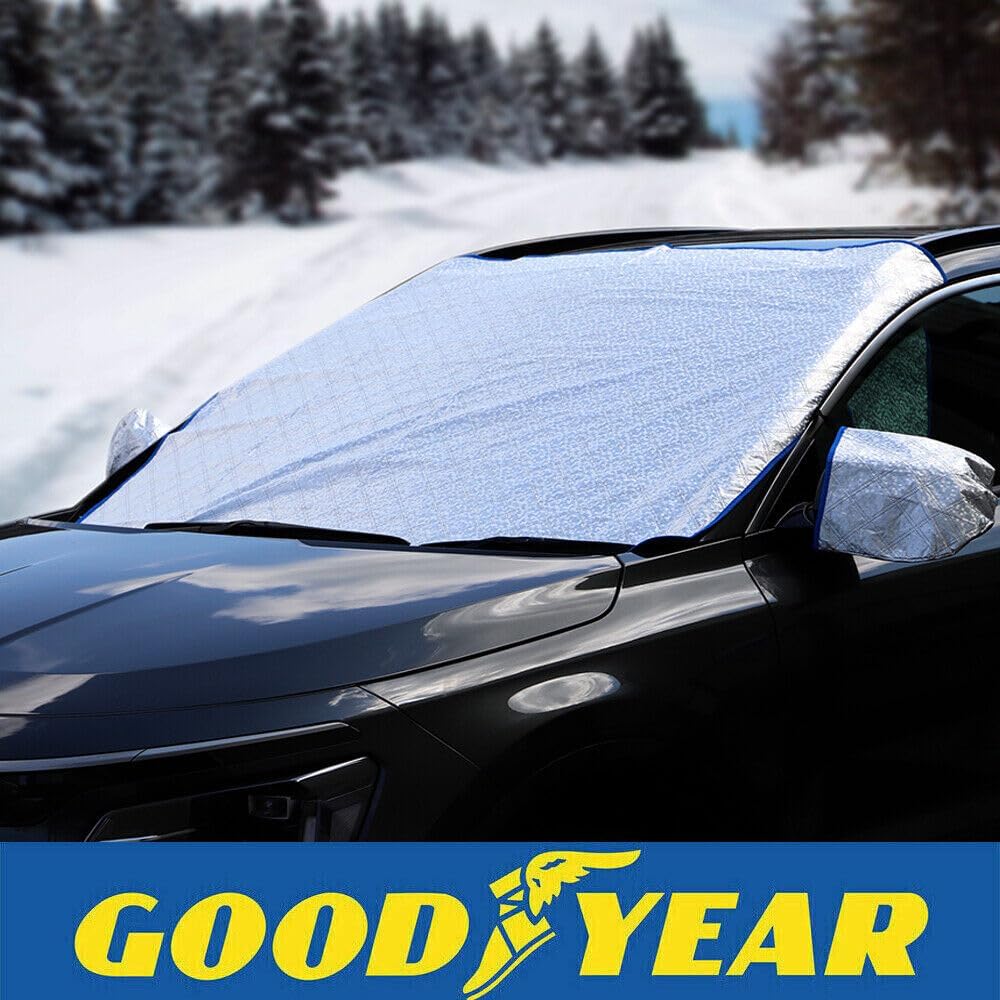 Detalle 2 de Goodyear Quilted Windscreen Cover with Mirror Covers (Heavy Duty, Universal Fit)