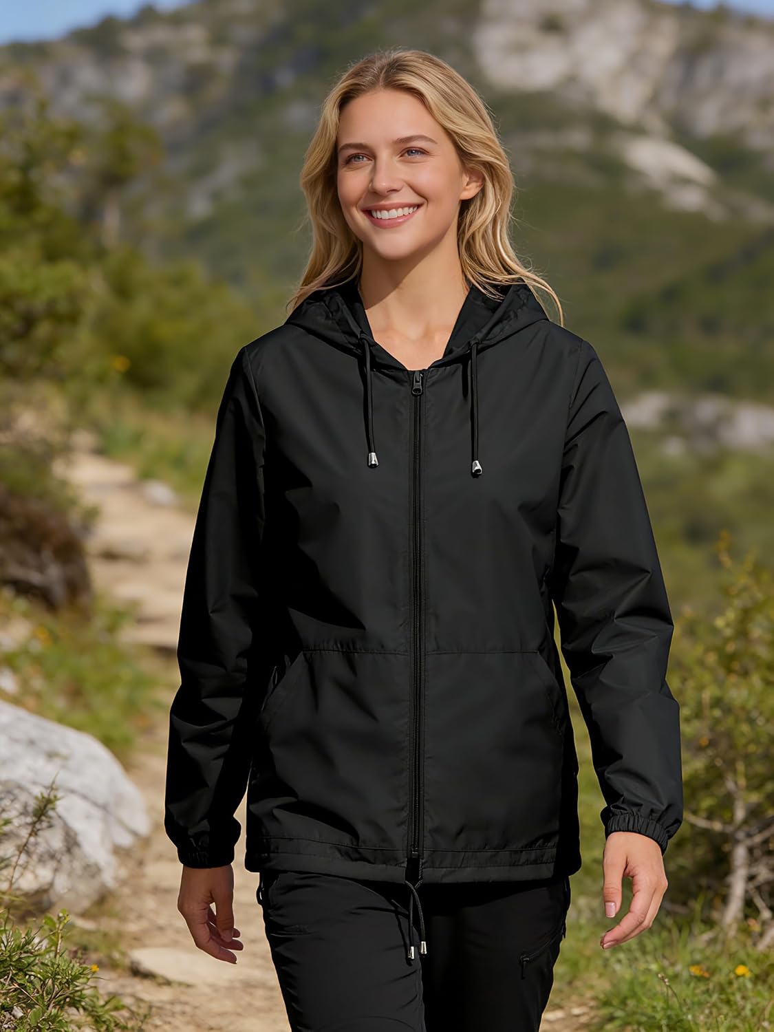 Thumbnail 2 de UIQUR Women's Packable Rain Jacket, Waterproof Polyester with Adjustable Hood