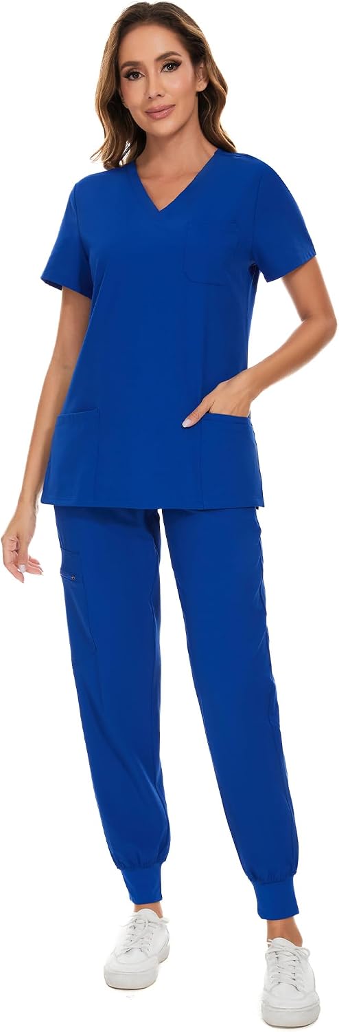 Thumbnail 6 de COZYFIT Women's Scrub Set with V-Neck Top, Jogger Pants and Stretch Fabric