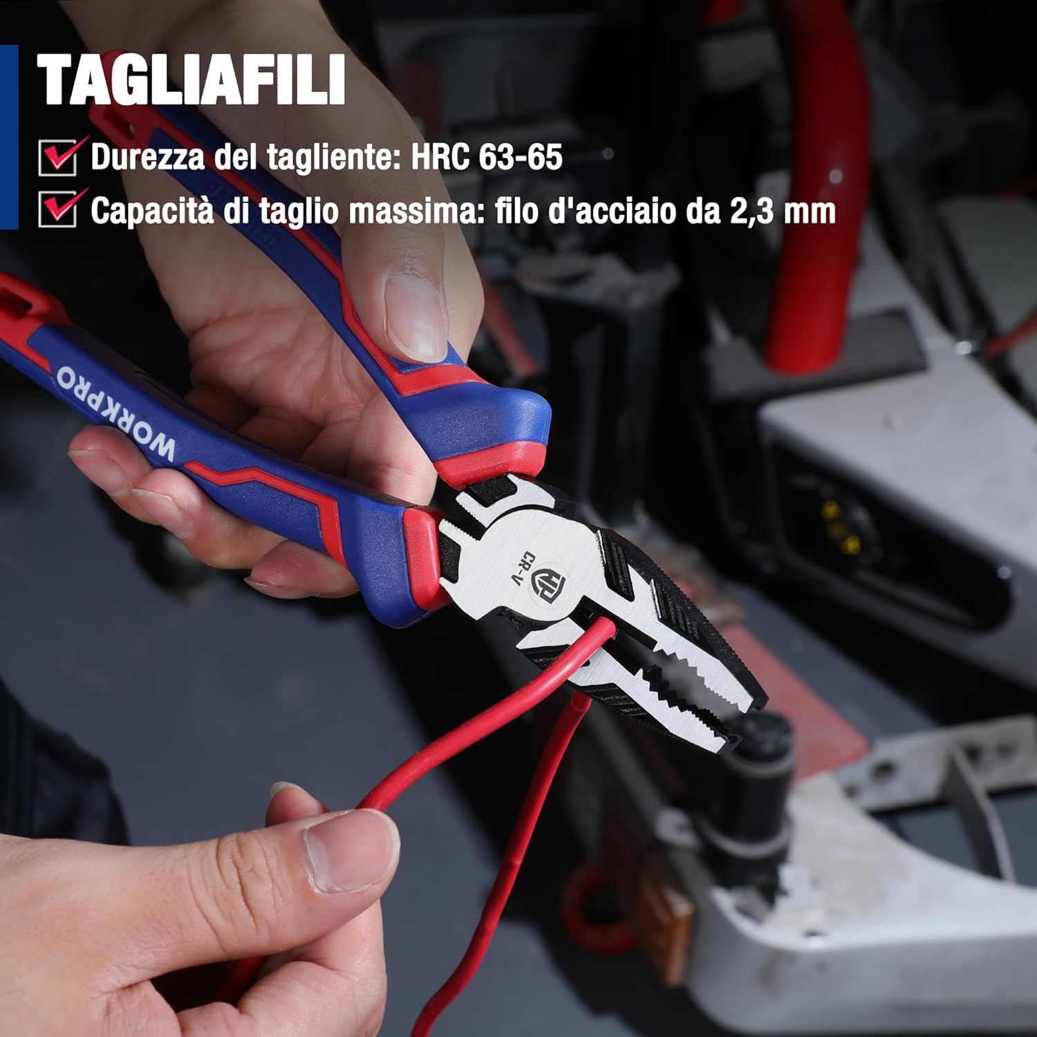 Thumbnail 5 de WORKPRO pinza combinata 200 mm in Cr-V, 4 in 1 con taglierina ed estrattore per viti