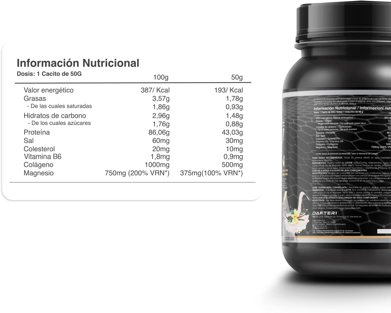Thumbnail 6 de Healthy Fusion Whey Protein 💪 Colágeno y Magnesio | Vainilla 1000g