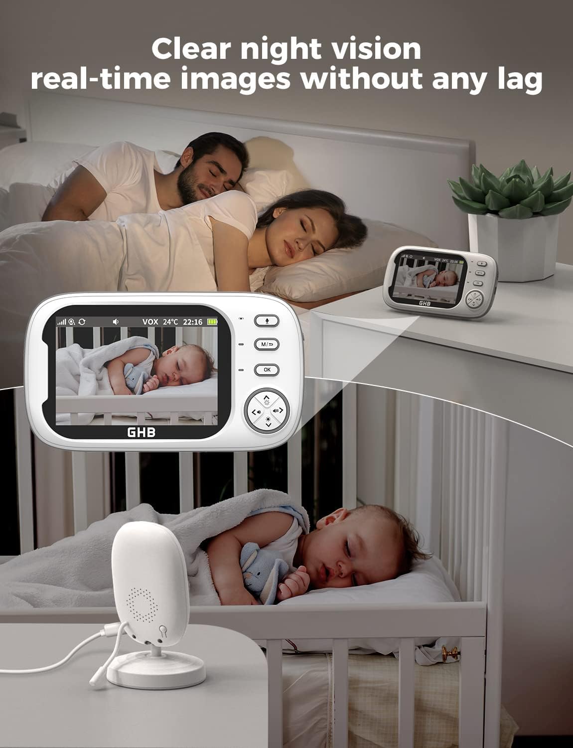 Thumbnail 2 de GHB Baby Monitor 3.5-inch video monitor
