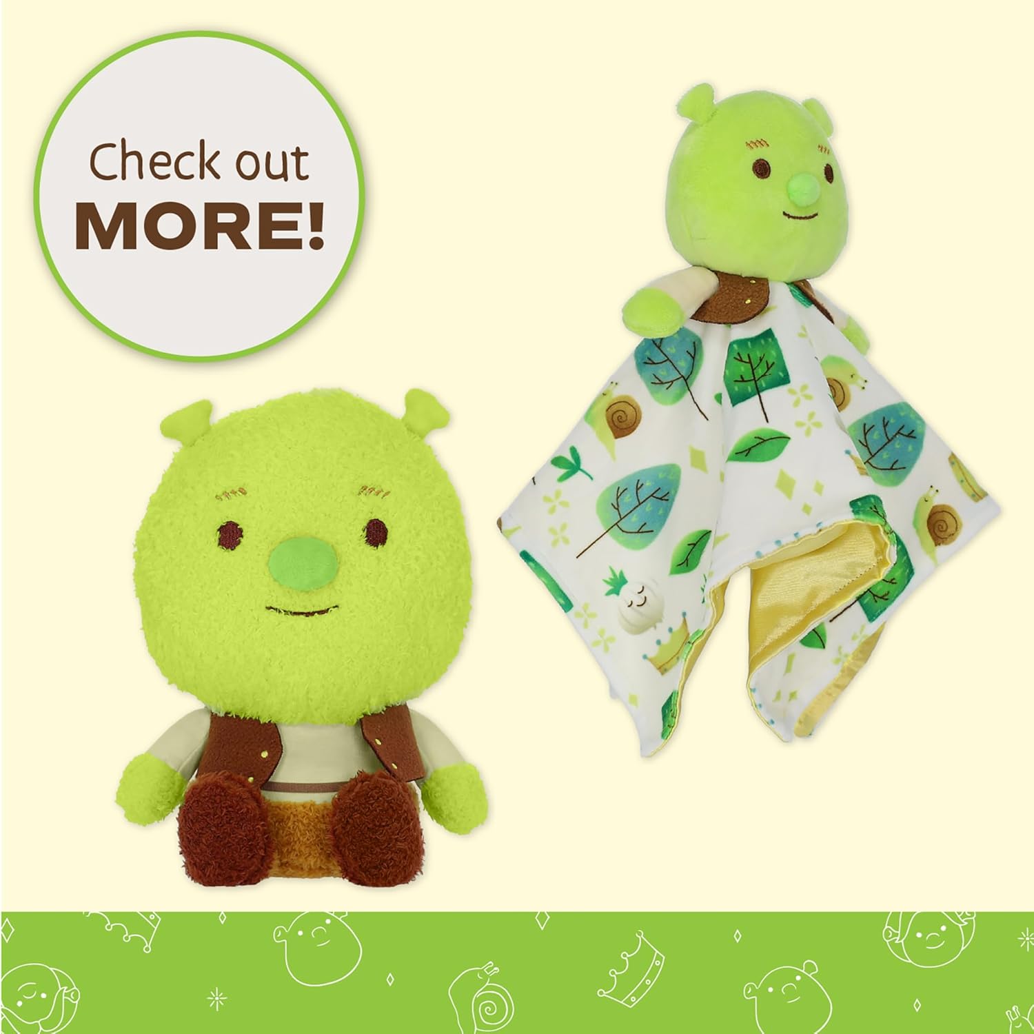 Detalle de Kids Preferred Shrek Cuteeze 4 Piece Set — 6-Inch Plushes with Beans for Comfort