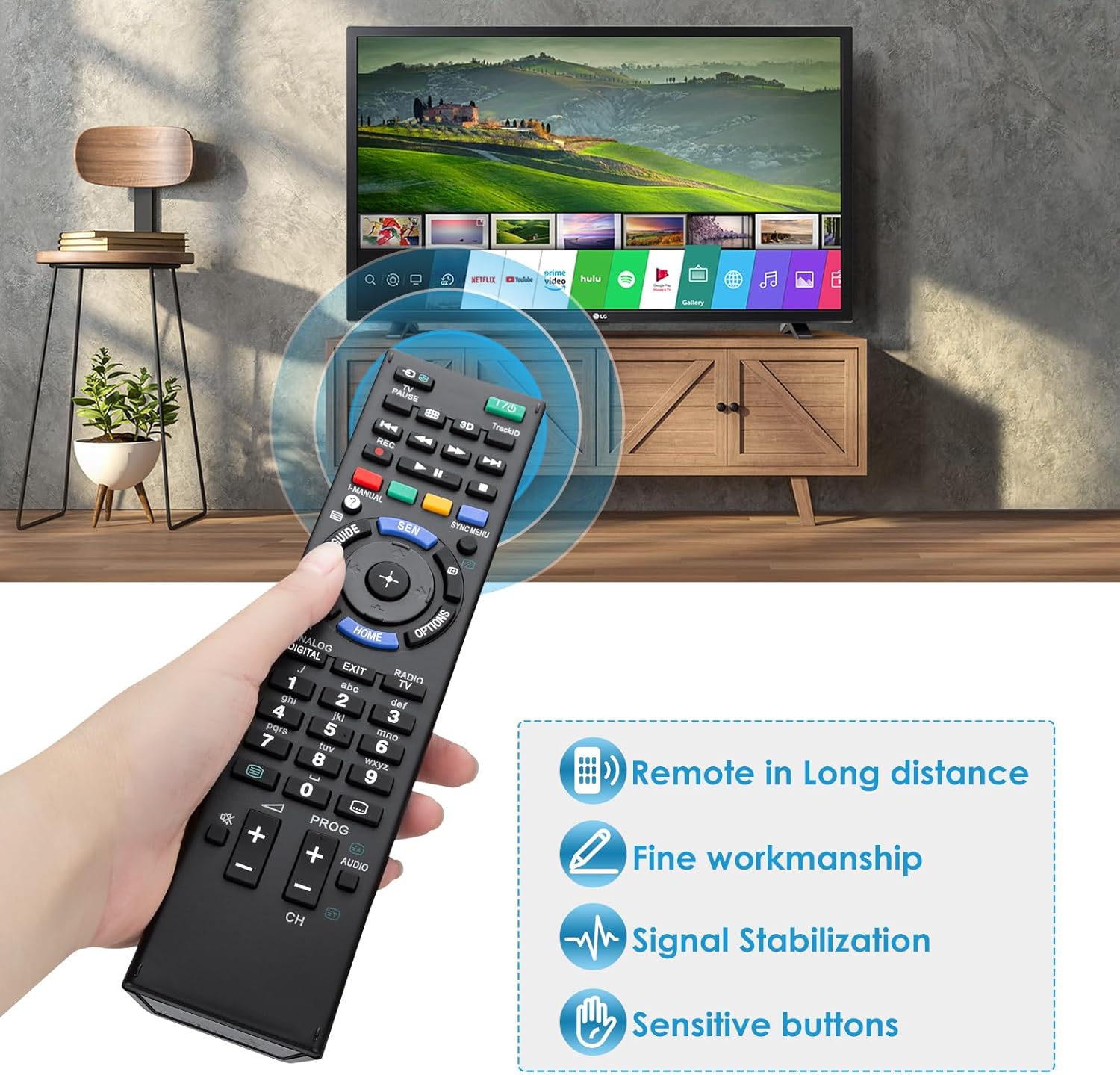 Thumbnail 4 de Universal Replacement Sony Bravia TV Remote (RM-ED047 / RM-YD103 / RM-ED050 / RM-ED060 / RM-ED061)