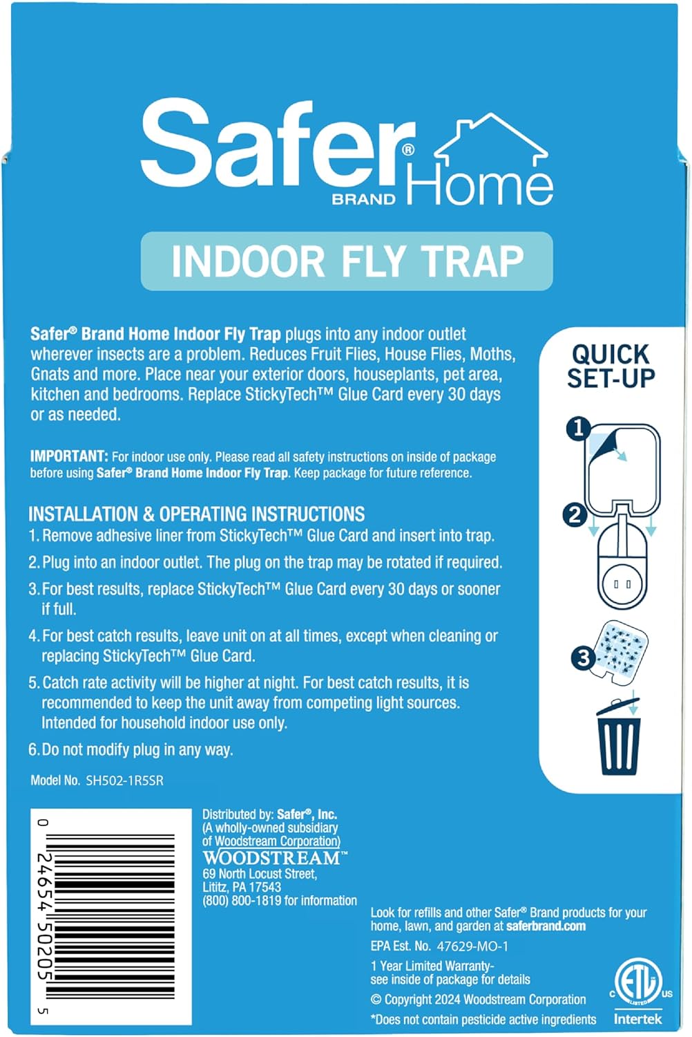 Thumbnail 1 de Safer Home Plug-In Fly Trap SH502-1R5SR