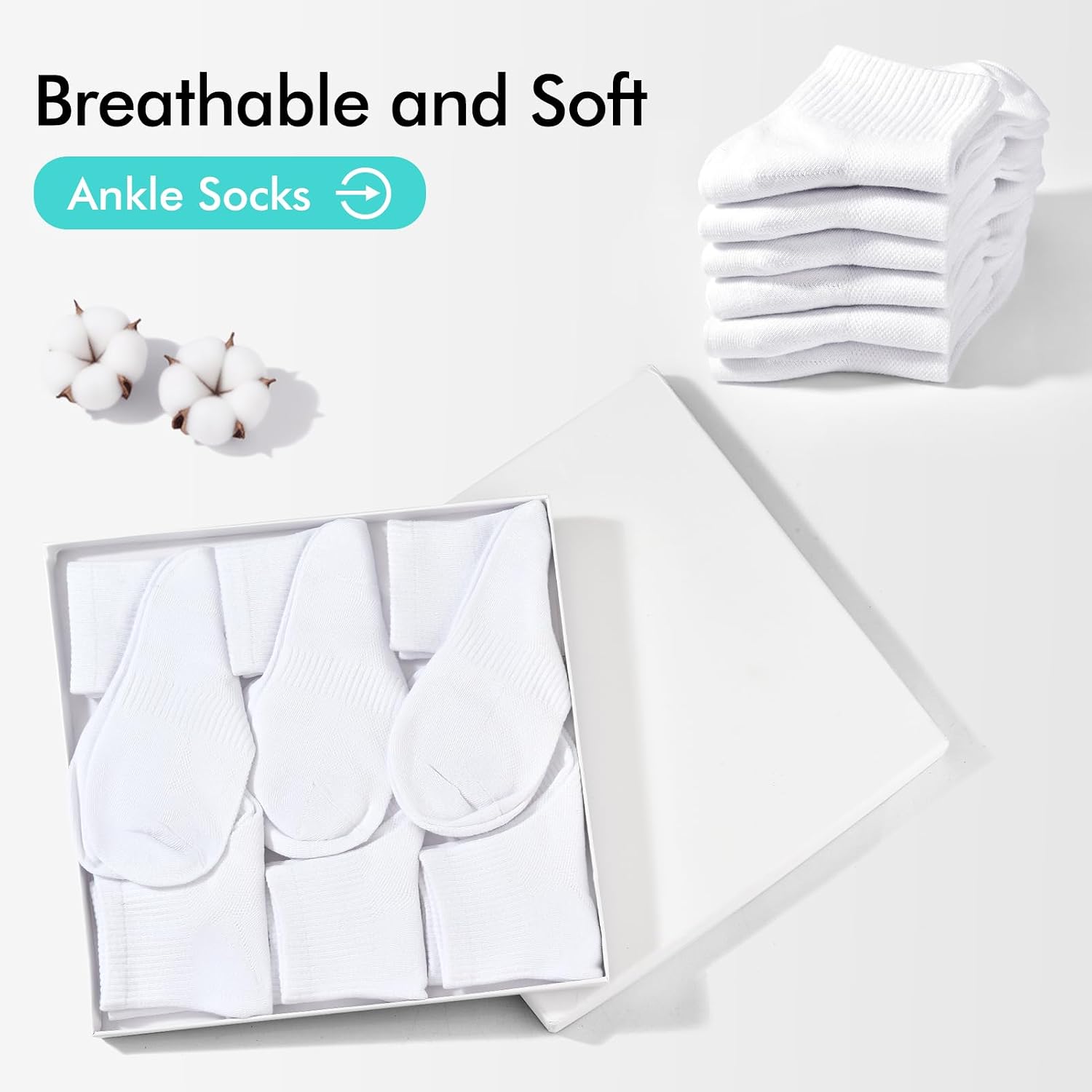 Thumbnail 6 de Ipletix Women's Ankle Socks, 6 Pairs