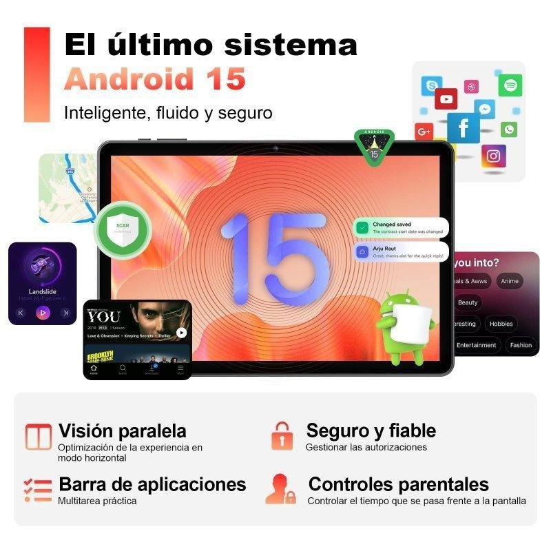 Detalle de Vanwin T30 WiFi 10,1" con teclado y funda: potencia y movilidad para productividad y ocio