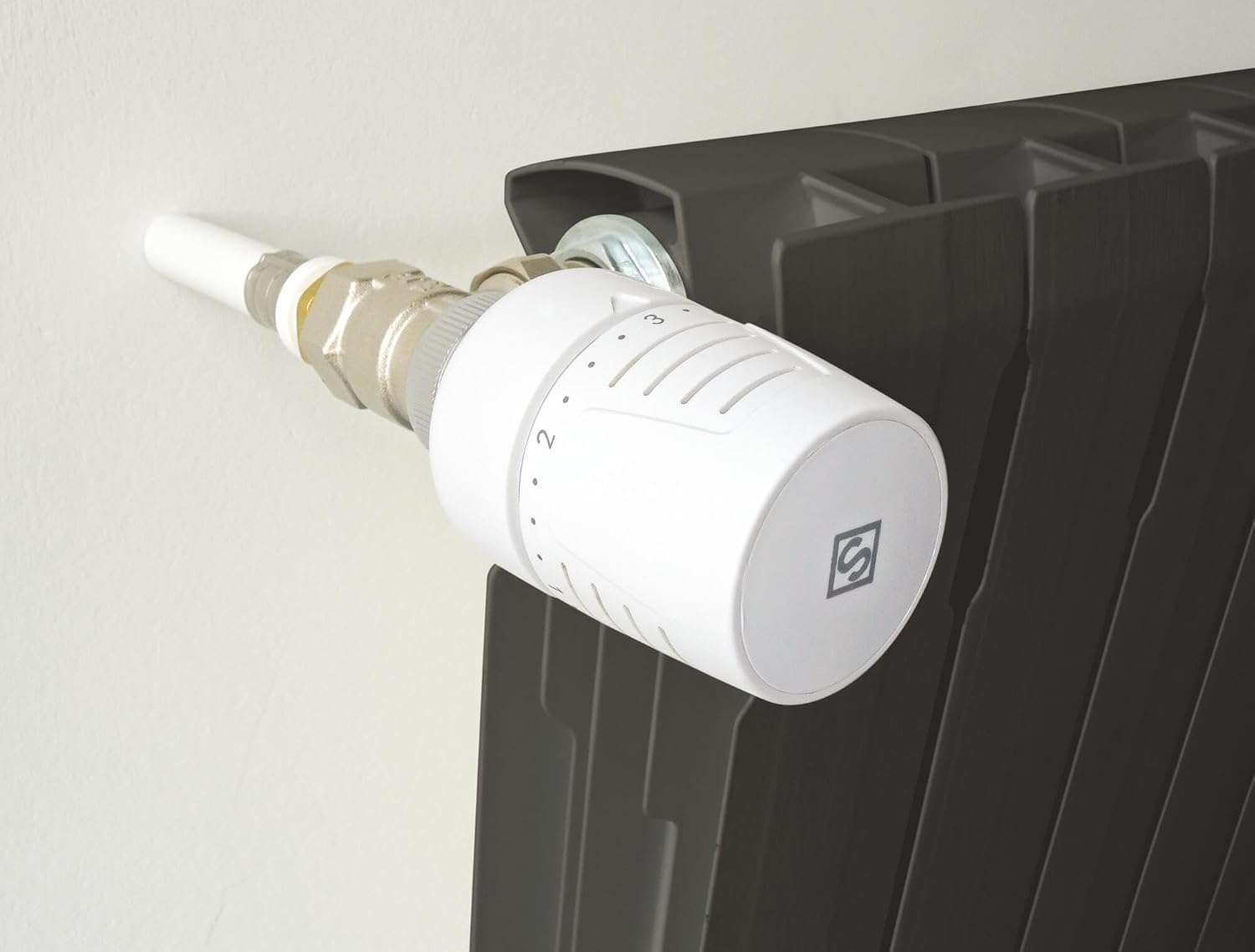 Thumbnail 2 de SOMATHERM FOR YOU Robinet thermostatique T302 équerre 3/4 en Laiton Blanc