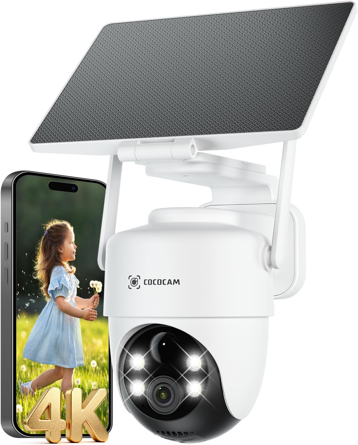 Detalle de COCOCAM 4K 8MP Cámara vigilancia WiFi exterior 10000mAh