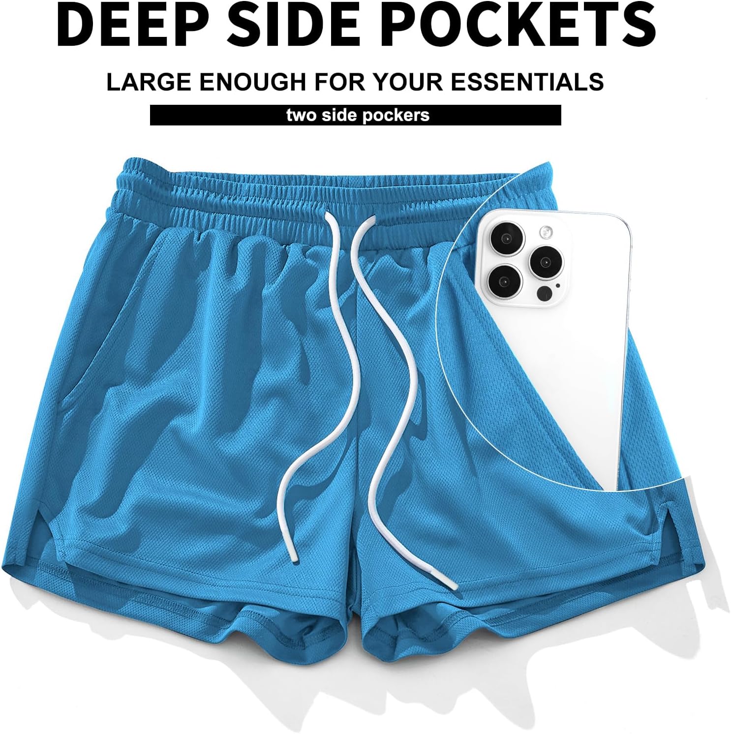 Thumbnail 4 de AIMPACT Mens Mesh Running Shorts 3" quick-dry shorts
