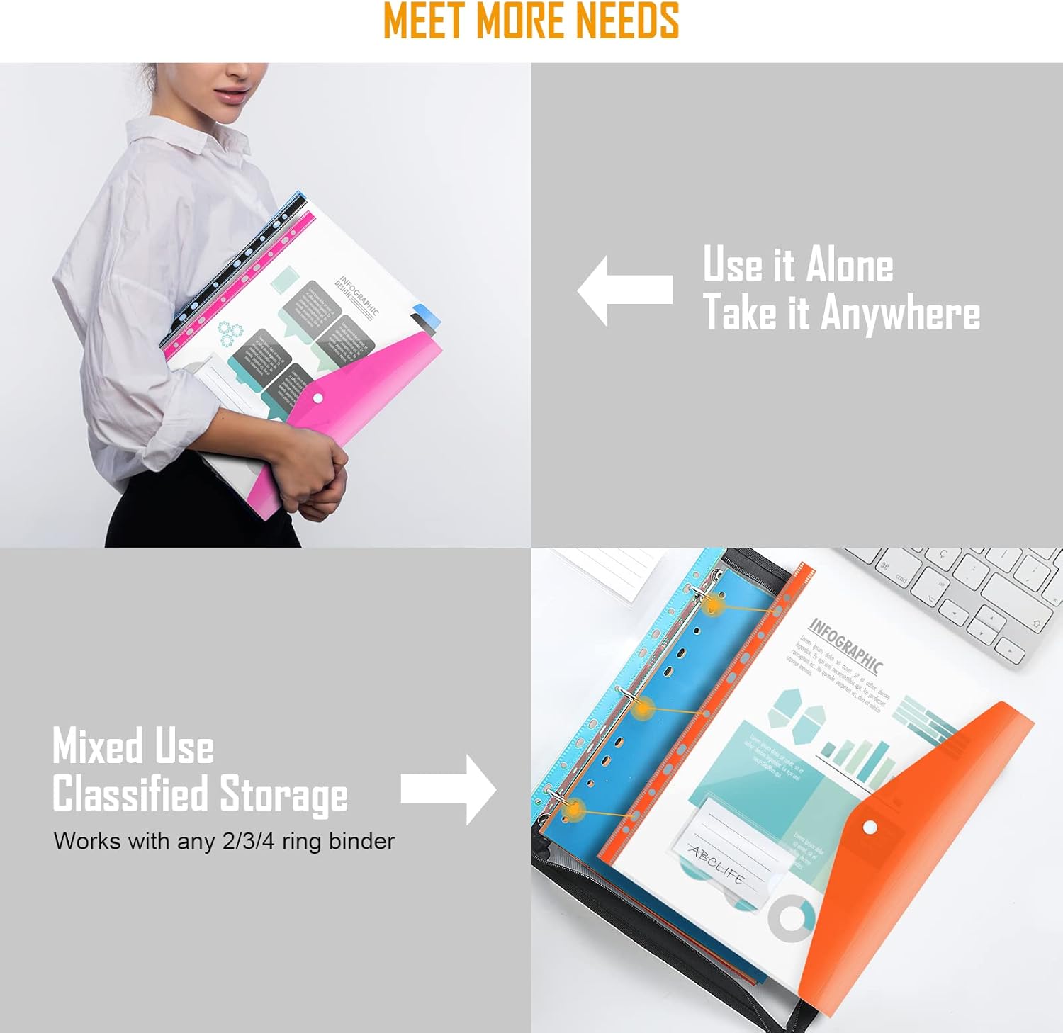 Thumbnail 1 de ABC life Dokumententasche A4 12er 📁