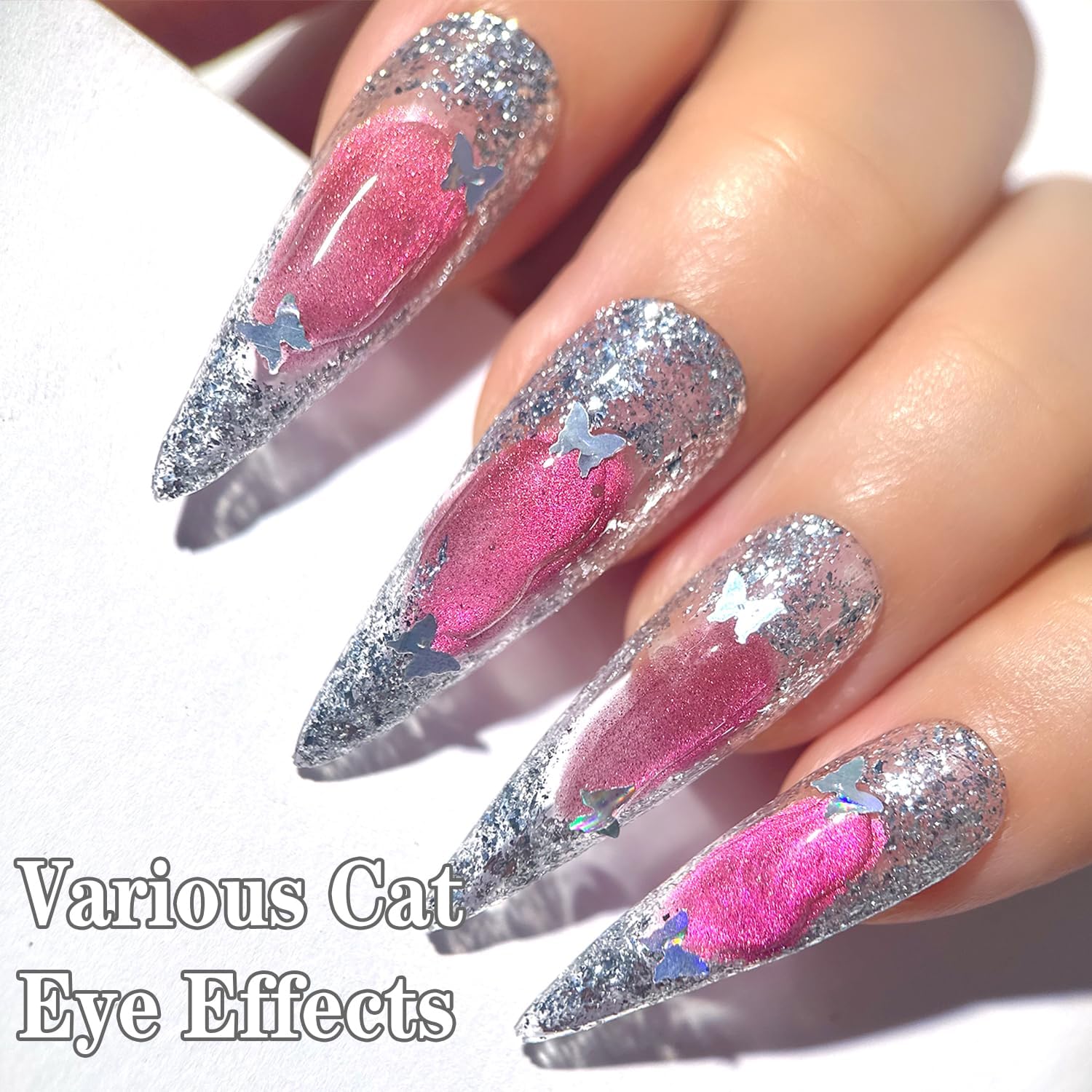 Thumbnail 6 de Senvenski Gelatina Vetri Cat Eye: Smalto Semipermanente 15ML con Bacchetta Magnetica (Occhi di Gatto) – Rosa Fucsia