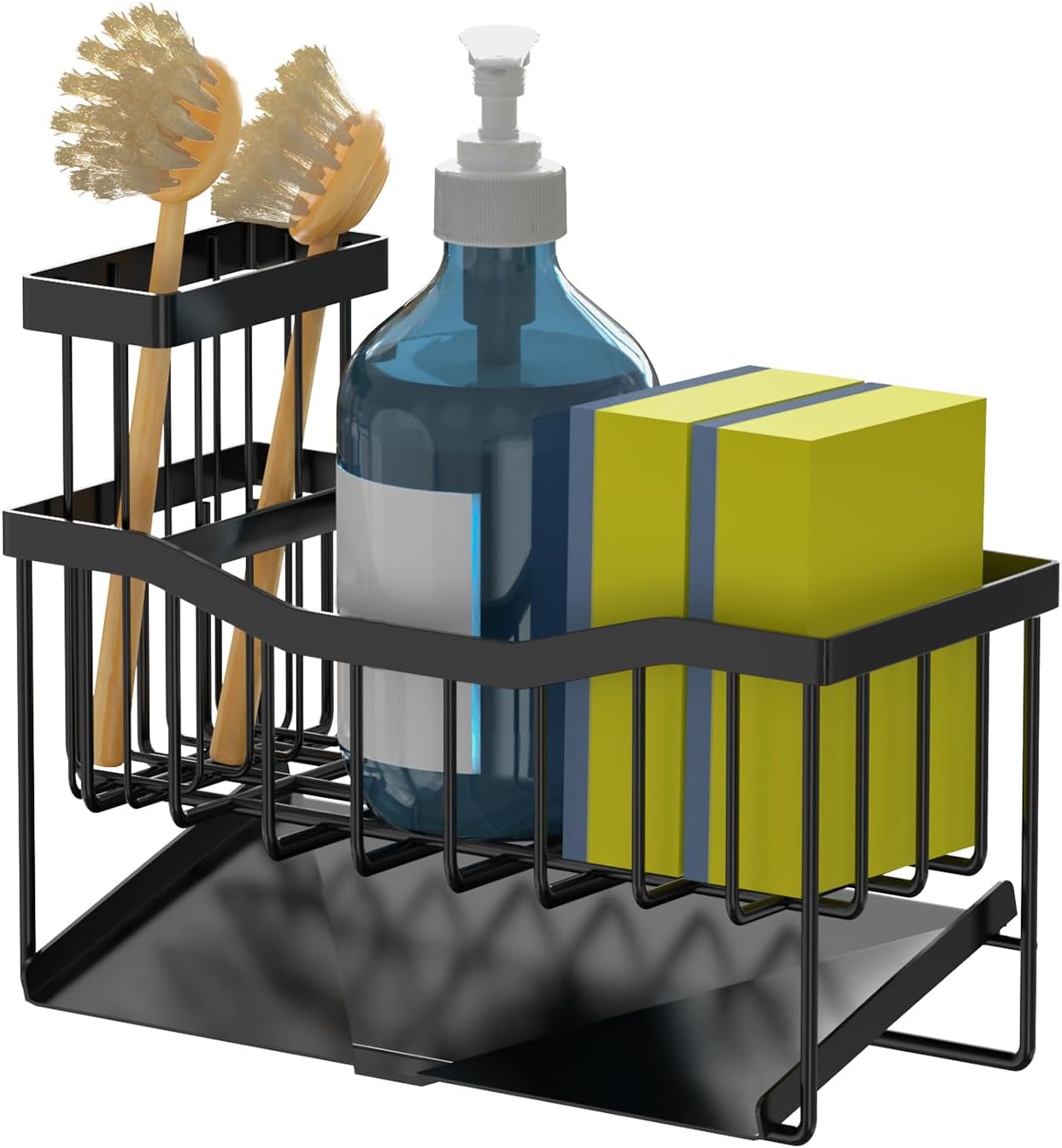 Thumbnail 6 de Fssvcd Maifan Sink Caddy: Self-Draining Sponge Holder with Brush Holder & Rustproof Tray