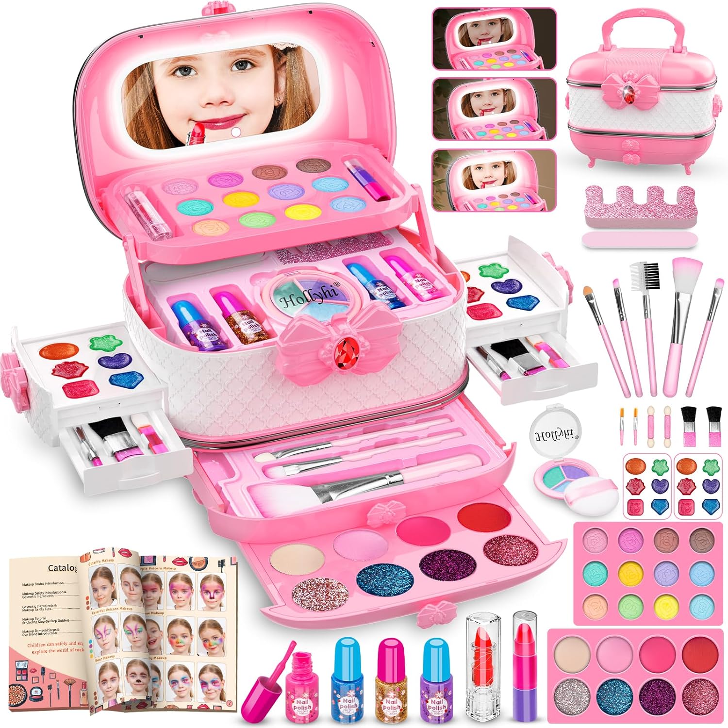 Thumbnail 6 de Hollyhi 58 Pcs Kids Makeup Kit 💄