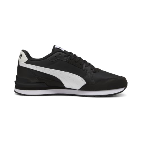 Detalle de PUMA ST Runner V4 NL Sneaker Unisex (41 EU) en Negro y Blanco con superposiciones de gamuza