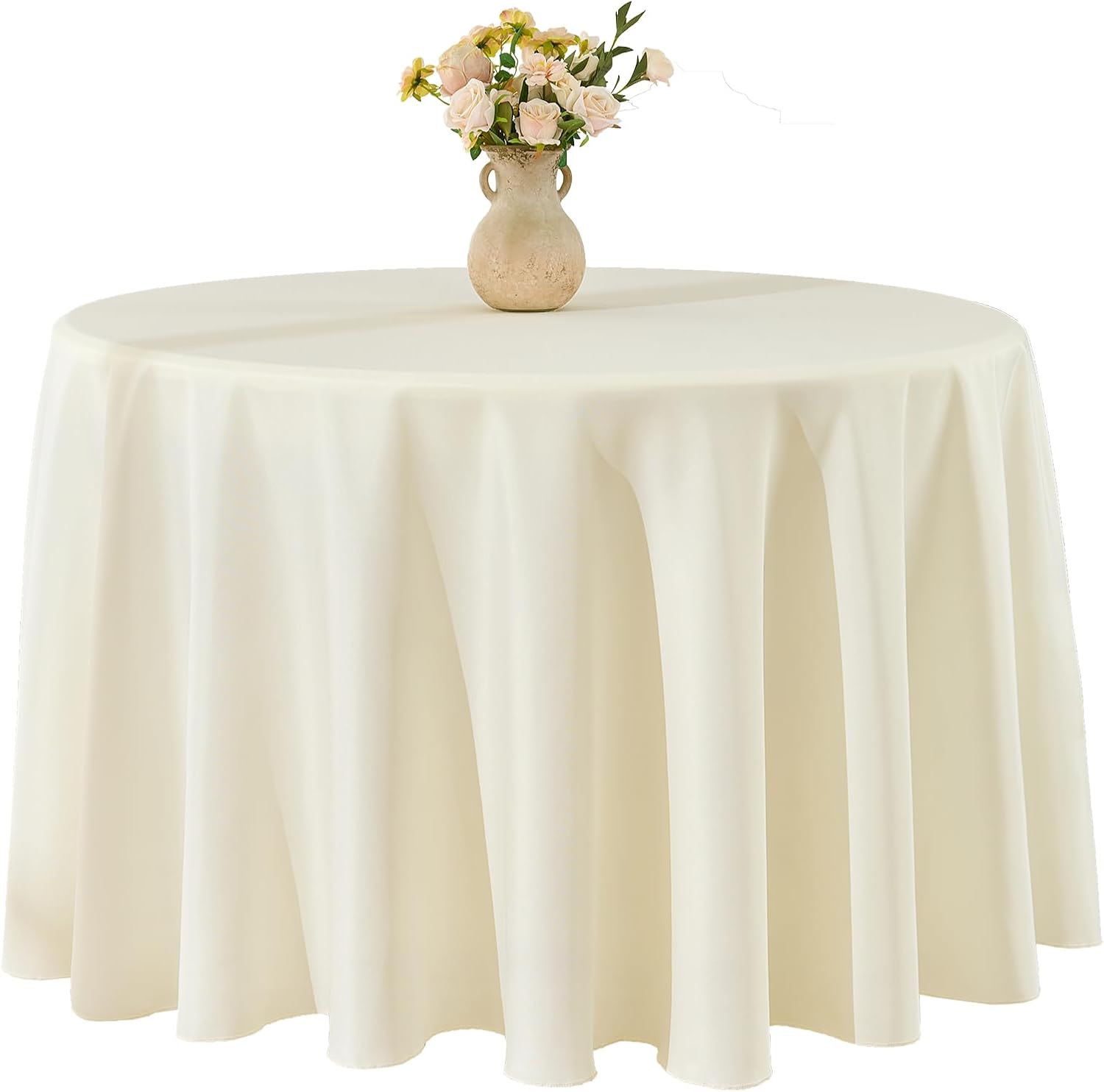 Thumbnail 6 de VidaFete 2 Pack 120-Inch Round Polyester Tablecloths (Black) for Indoor & Outdoor Dining