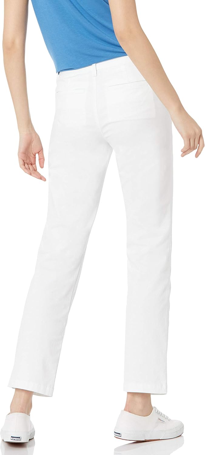 Detalle 2 de Amazon Essentials Women's Slim Fit, Straight Leg Mid-Rise Stretch Twill Chino Pant