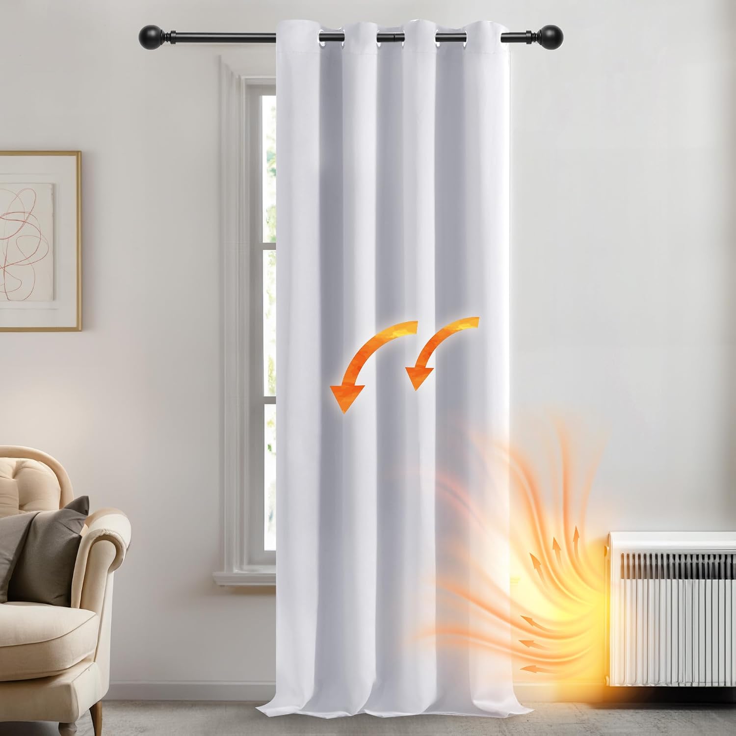 Thumbnail 1 de Deconovo Tenda Oscurante da Interno 140x260 cm – Grigio Perla, 1 Pannello, Design moderno ed elegante