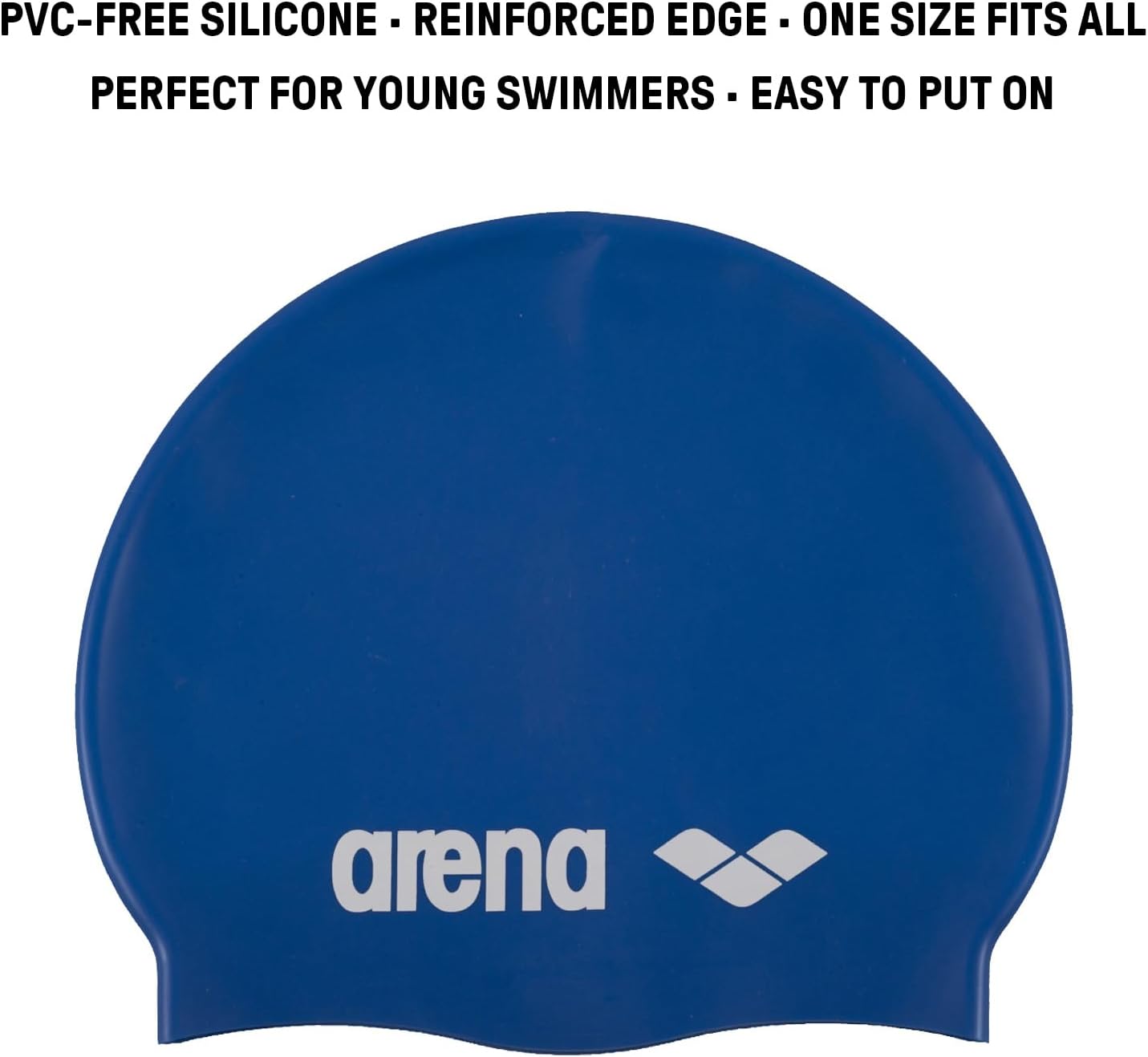 Detalle 2 de Arena Classic Silicone Junior Bonnet de Natation – bonnet uni pour enfants, bord renforcé