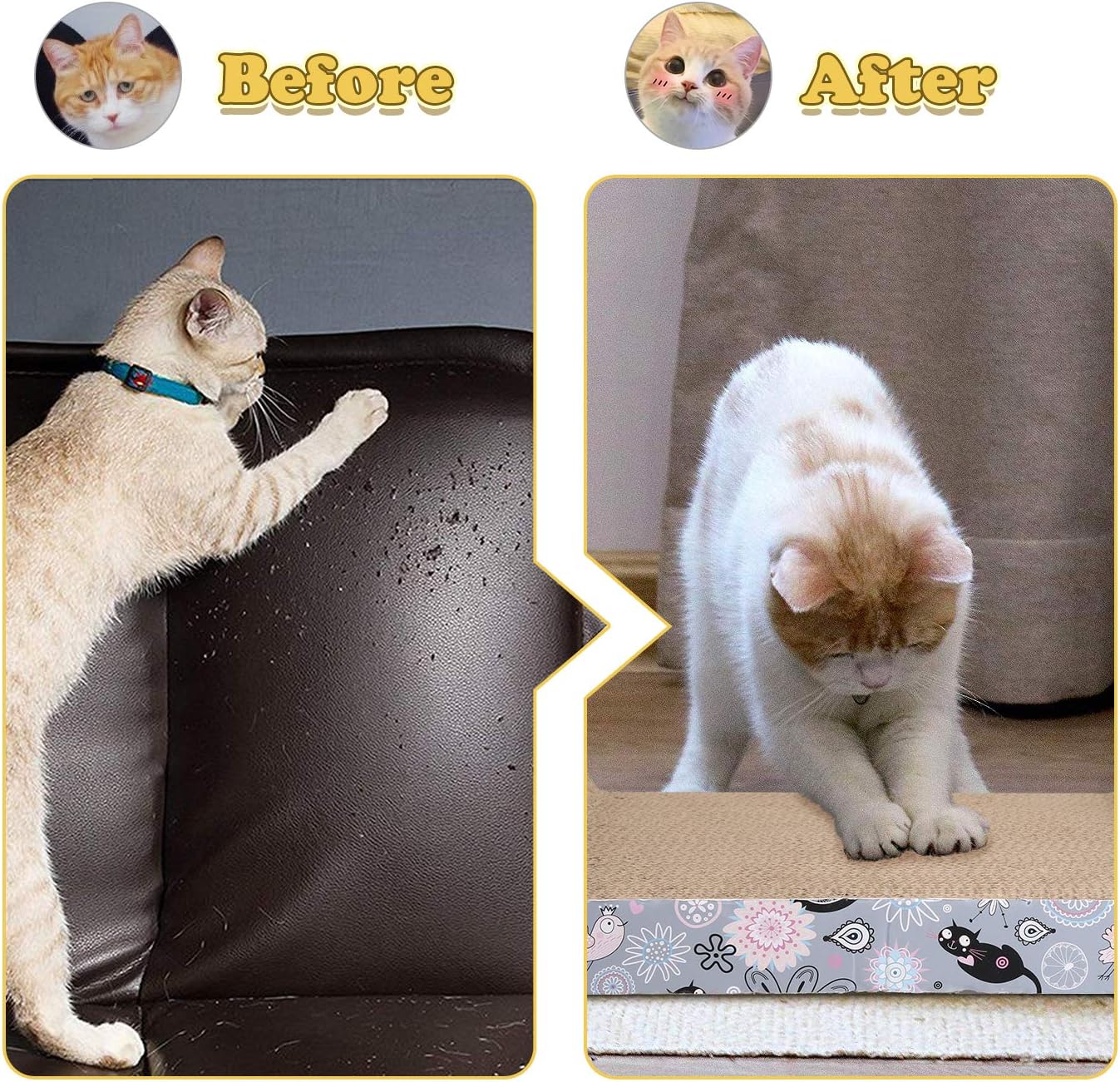 Thumbnail 5 de LIKEA Tiragraffi in cartone ondulato reversibile per gatti con erba organica