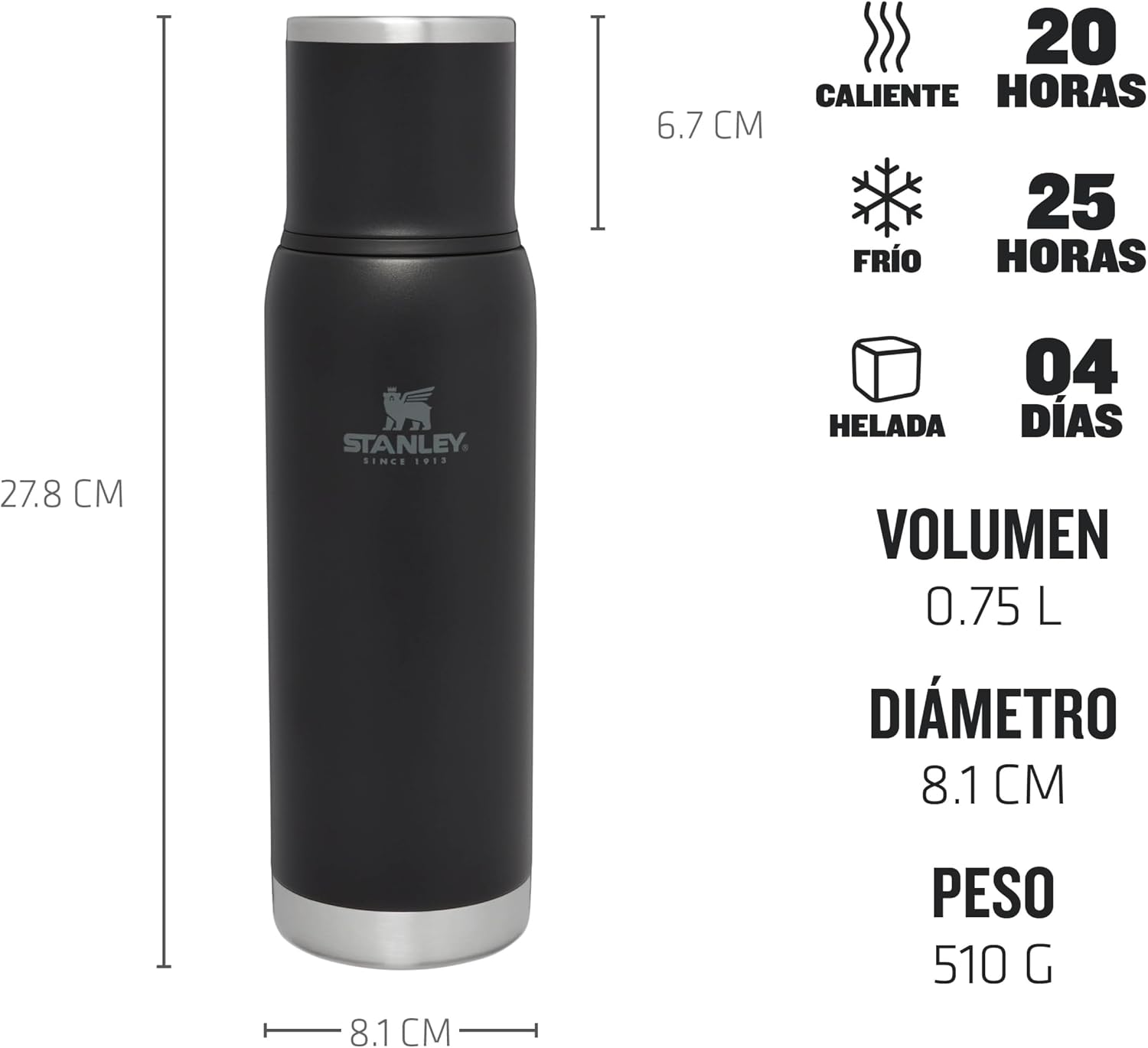 Thumbnail 1 de Stanley Adventure To-Go Botella Térmica 0.75L ⏫ Antifugas, BPA