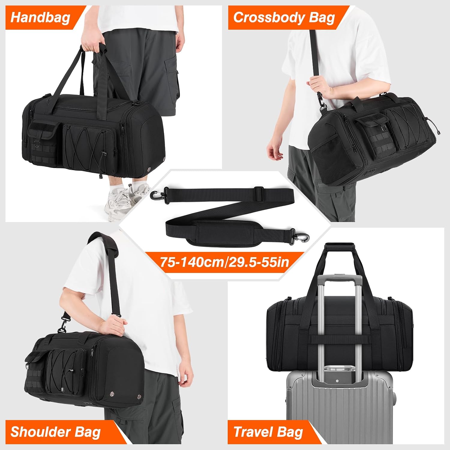 Thumbnail 5 de RAINSMORE 40L Gym Bag with Shoe Compartment