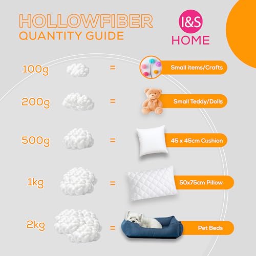 Thumbnail 5 de I&S Home Toy Stuffing 200g – Soft Hollowfibre Filling for Toys, Cushions and More