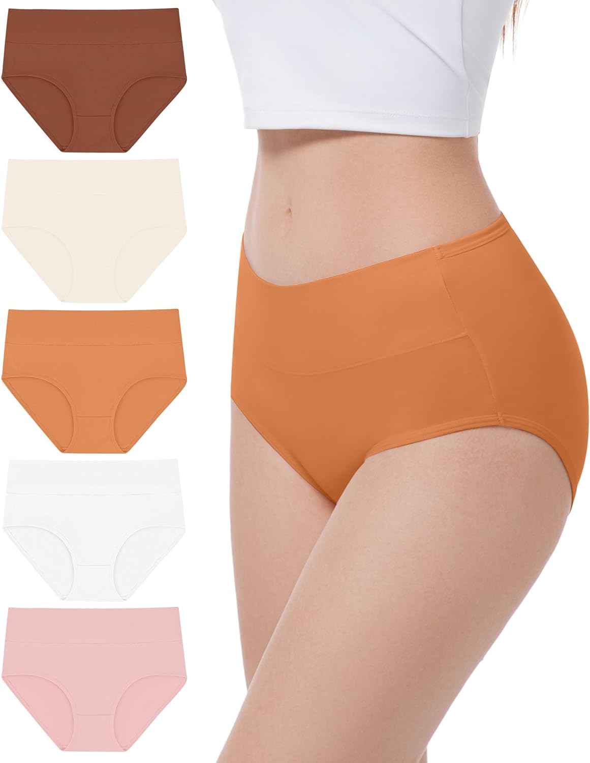 Thumbnail 6 de YESWEL Damen Unterhosen 5er Pack – Baumwolle Hohe Taille, Hipster, atmungsaktiv (Gr. S-3XL)