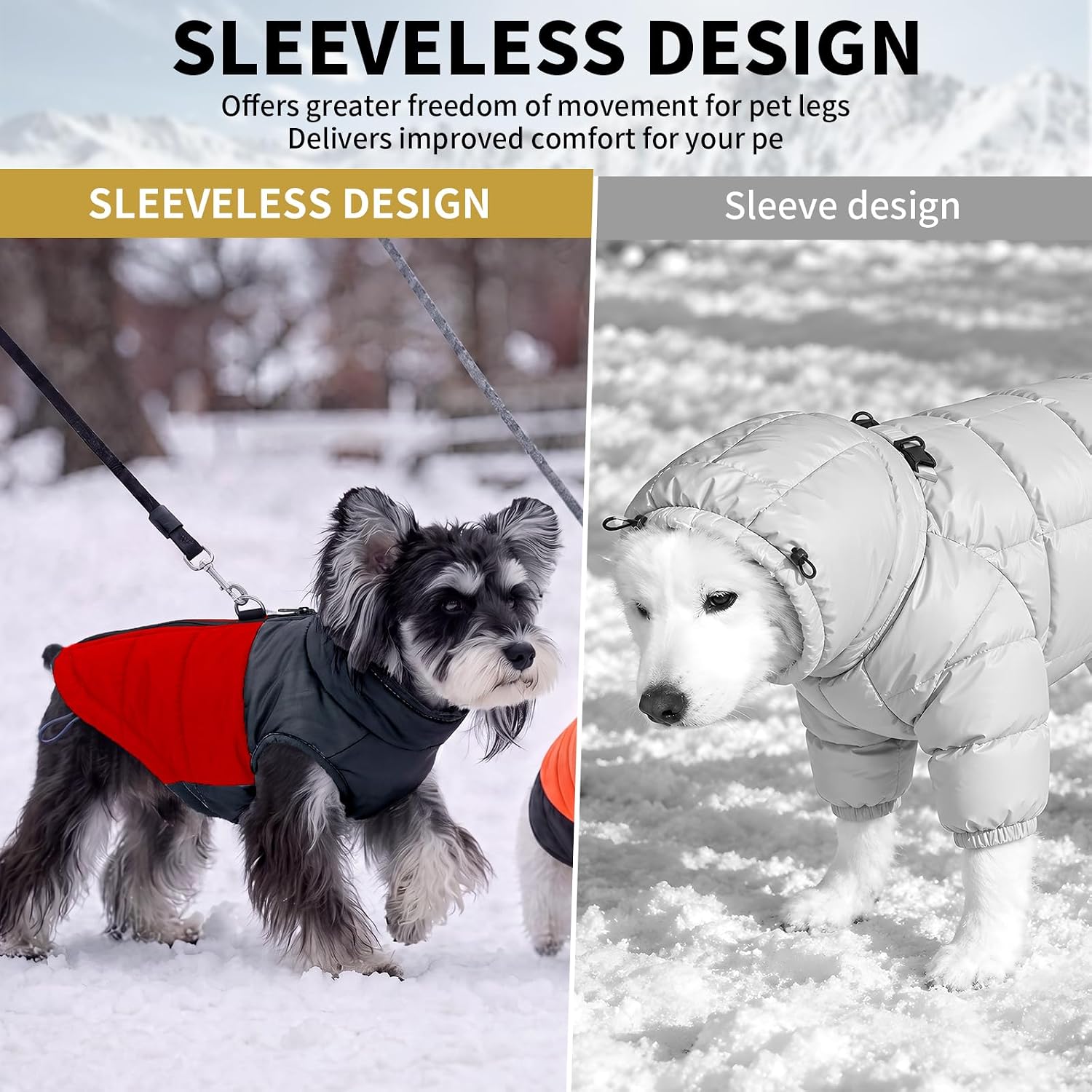 Detalle 1 de Dog Winter Coat with Fleece Lining