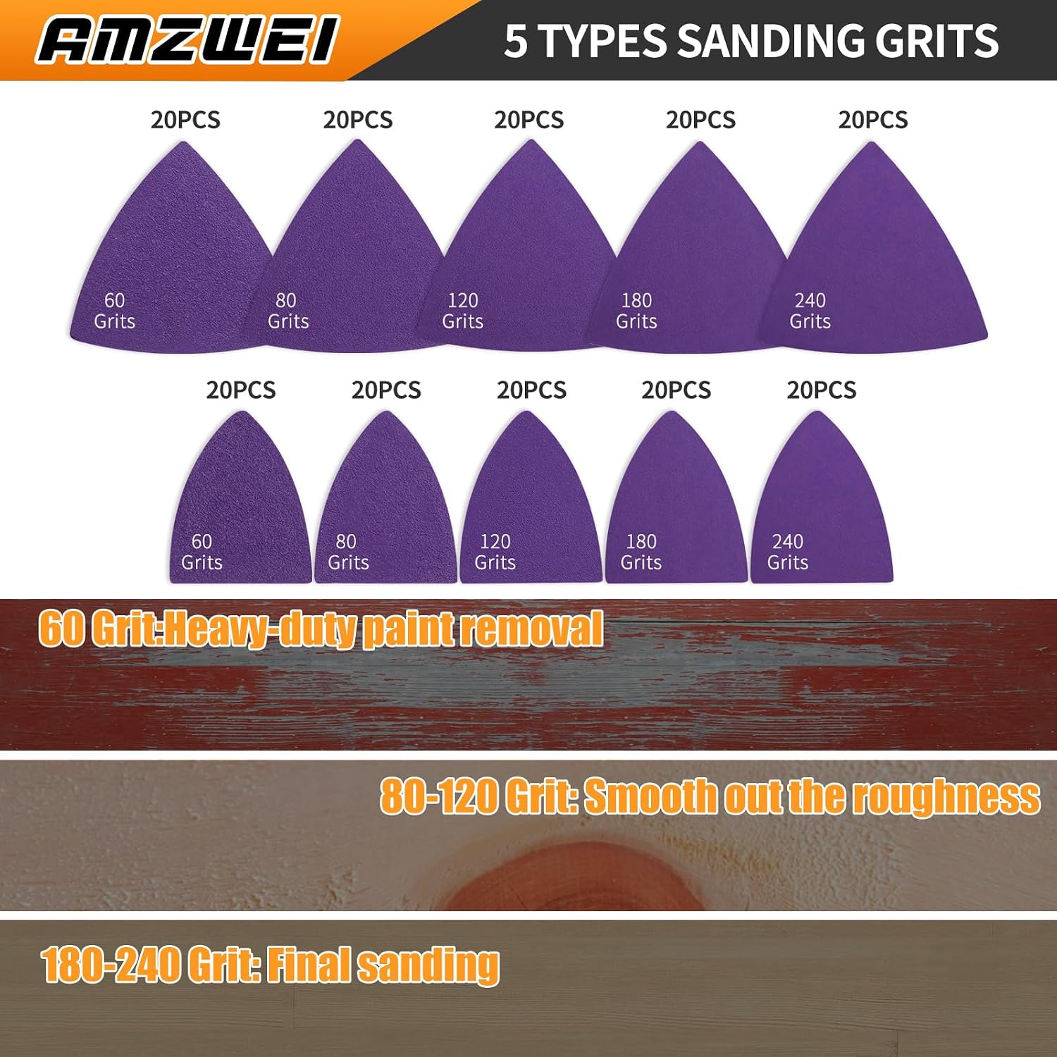 Thumbnail 1 de 206PCS Multi Tool Sanding Pad Kit with Triangle and Fingertip Pads