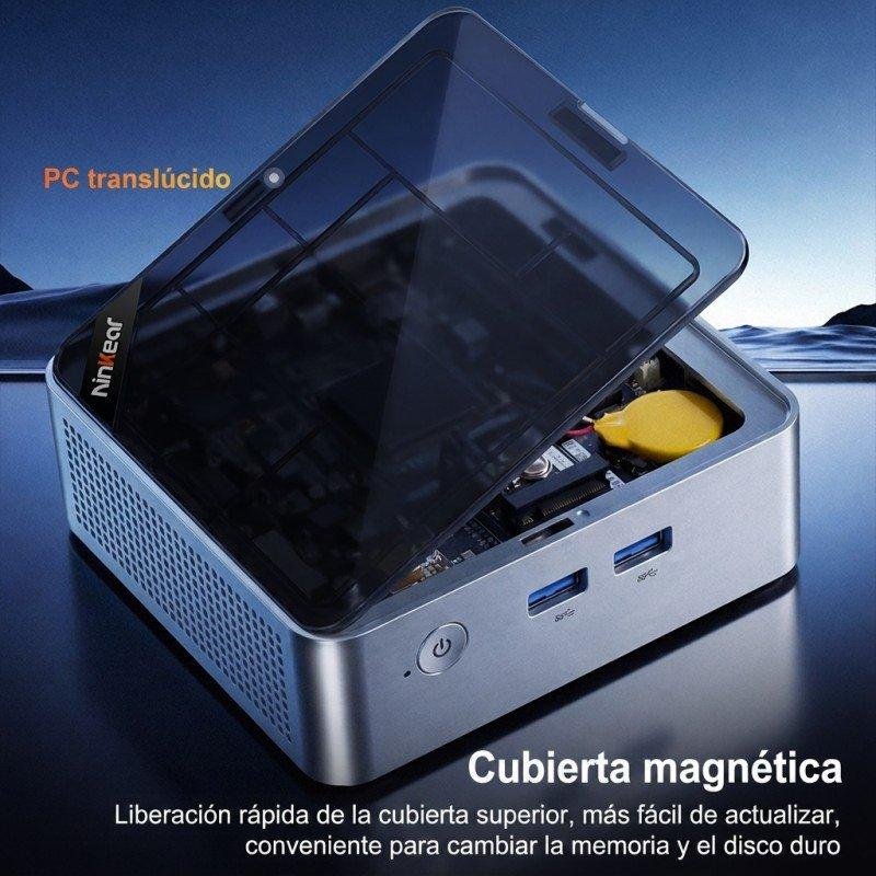 Detalle de Mini PC Ninkear M6: rendimiento compacto para multitarea y setups de 3 monitores