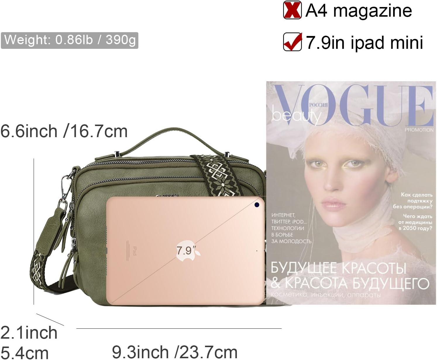 Thumbnail 4 de Gladdon Borsa Tracolla 3 Scomparti Jacquard