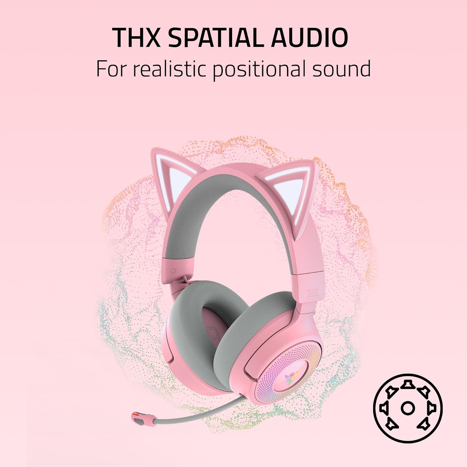 Detalle de Razer Kraken Kitty V3 Pro Wireless RGB Gaming Headset