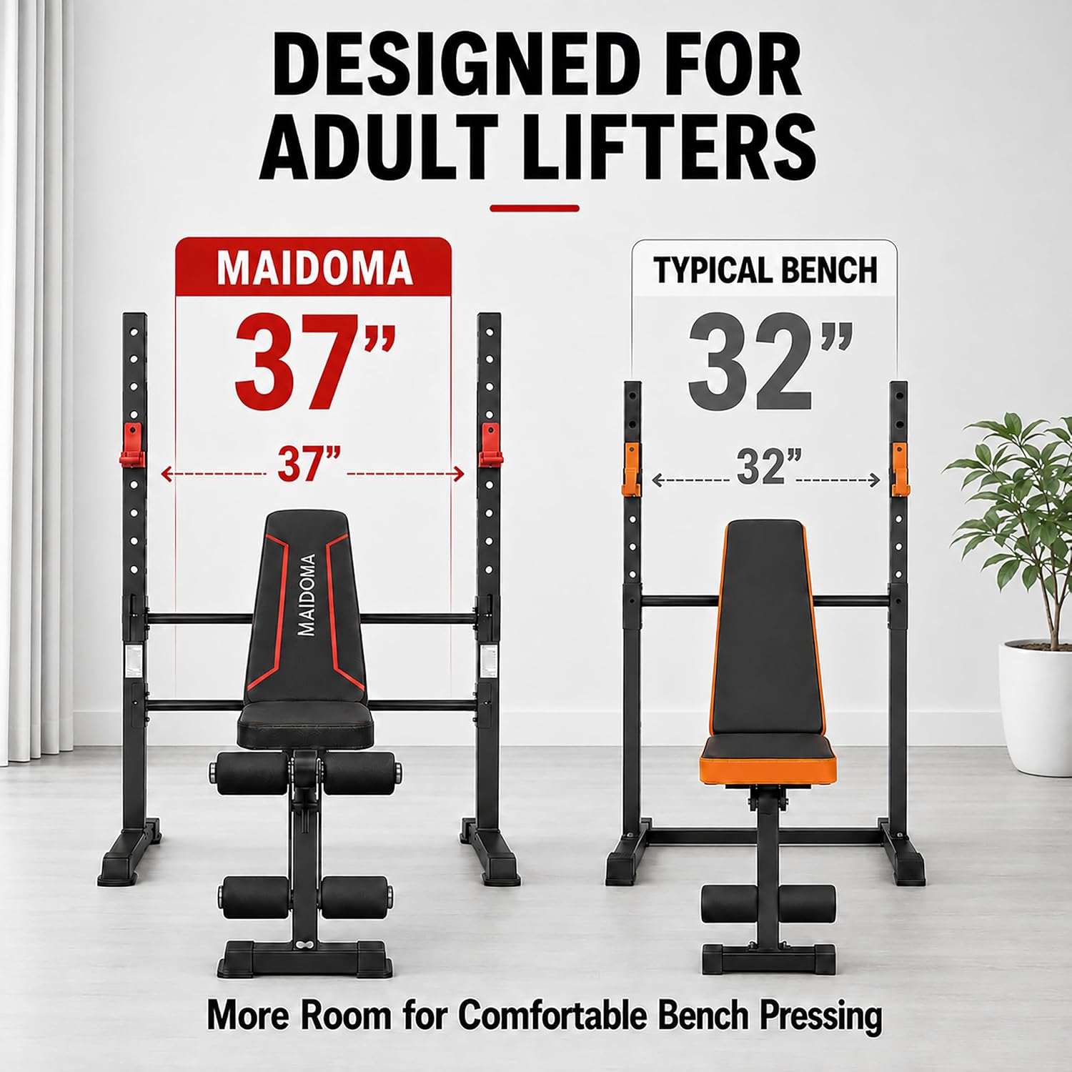 Thumbnail 2 de MAIDOMA 5786R Weight Bench Set with Squat Rack and Folding Leg Developer