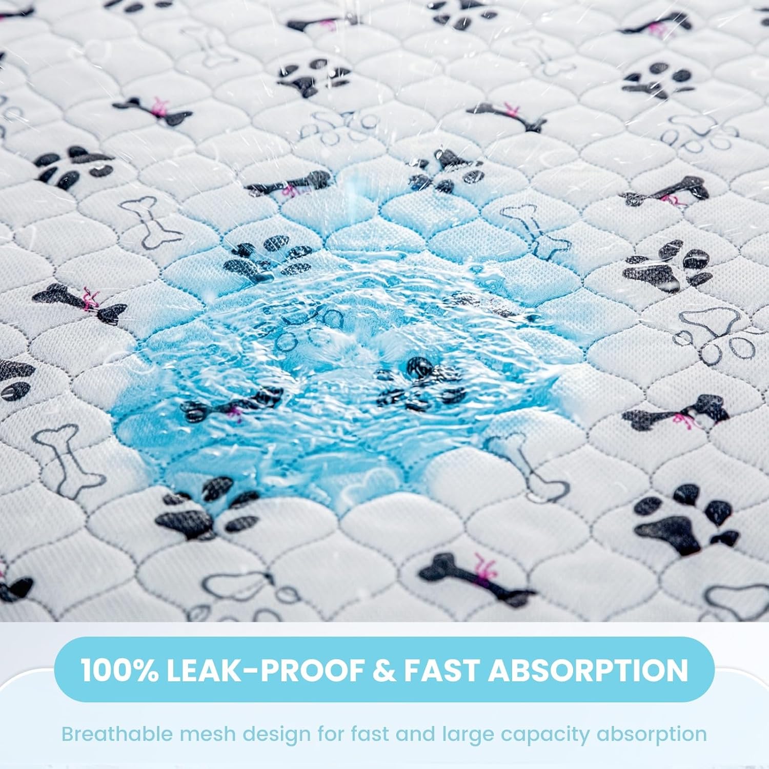 Thumbnail 1 de PmakeEorT 2er-Set waschbare Welpenunterlagen (Trainingspads) 90 x 80 cm – rutschfest & schnell trocknend