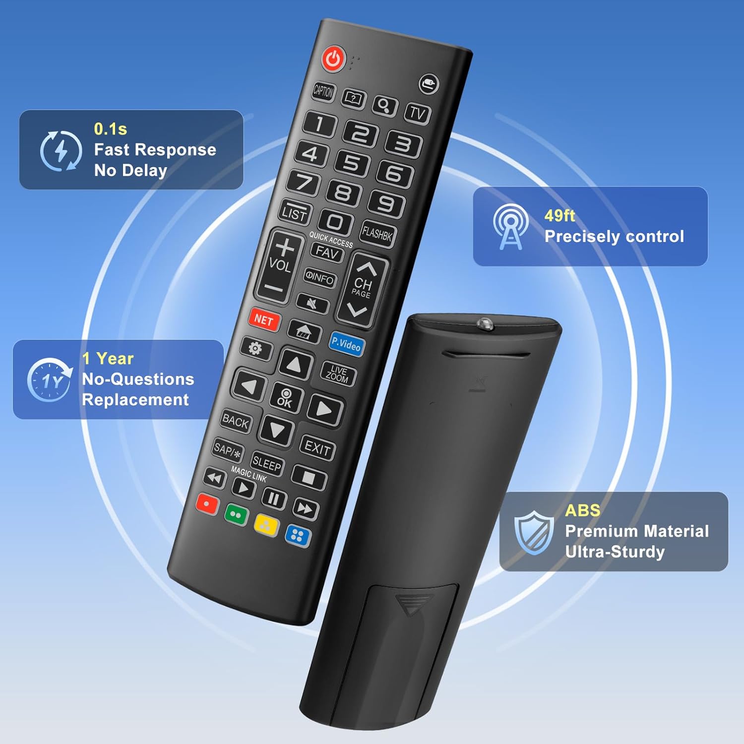 Thumbnail 5 de LG Universal Backlit Remote Replacement with Touch-Activated Soft Backlight