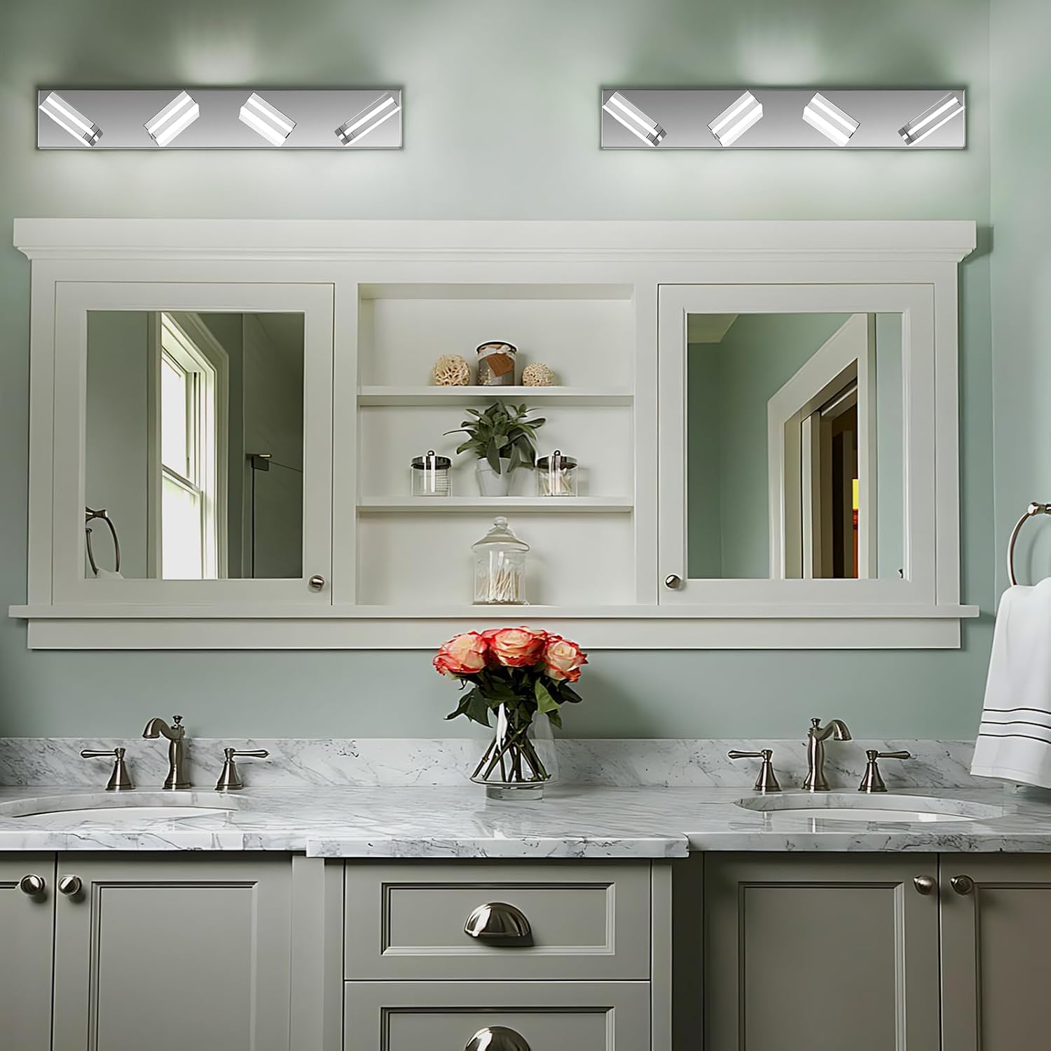 Thumbnail 6 de JZEKVN 20260526001 4-Light LED Vanity Fixture, 6000K, 350° Rotatable Heads