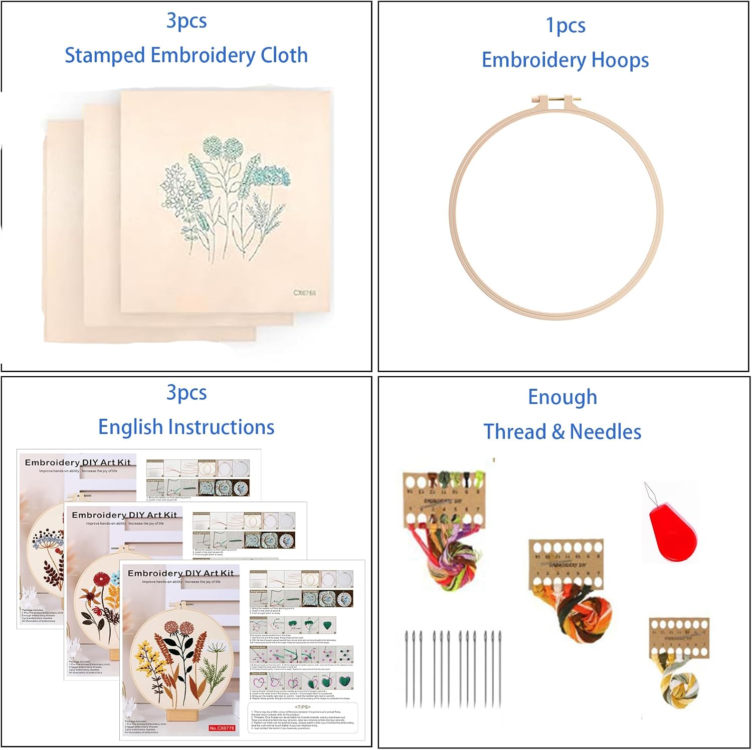 Detalle 2 de Smart-Feather 3 Embroidery Kit for Beginners