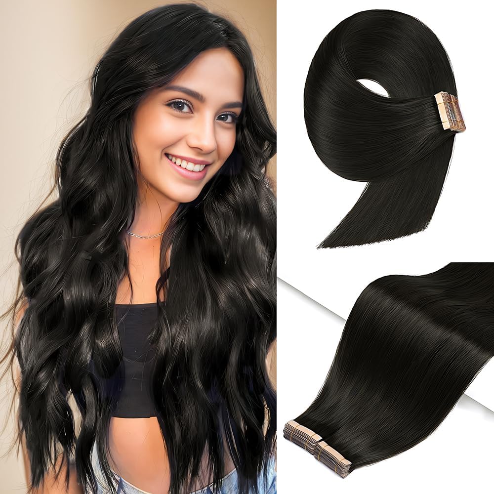 Detalle de 18-inch tape in hair extensions, 20 pcs