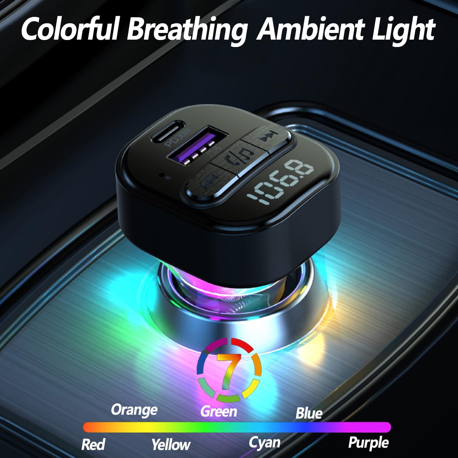 Detalle 2 de SYENGKKY Bluetooth FM Transmitter 30W