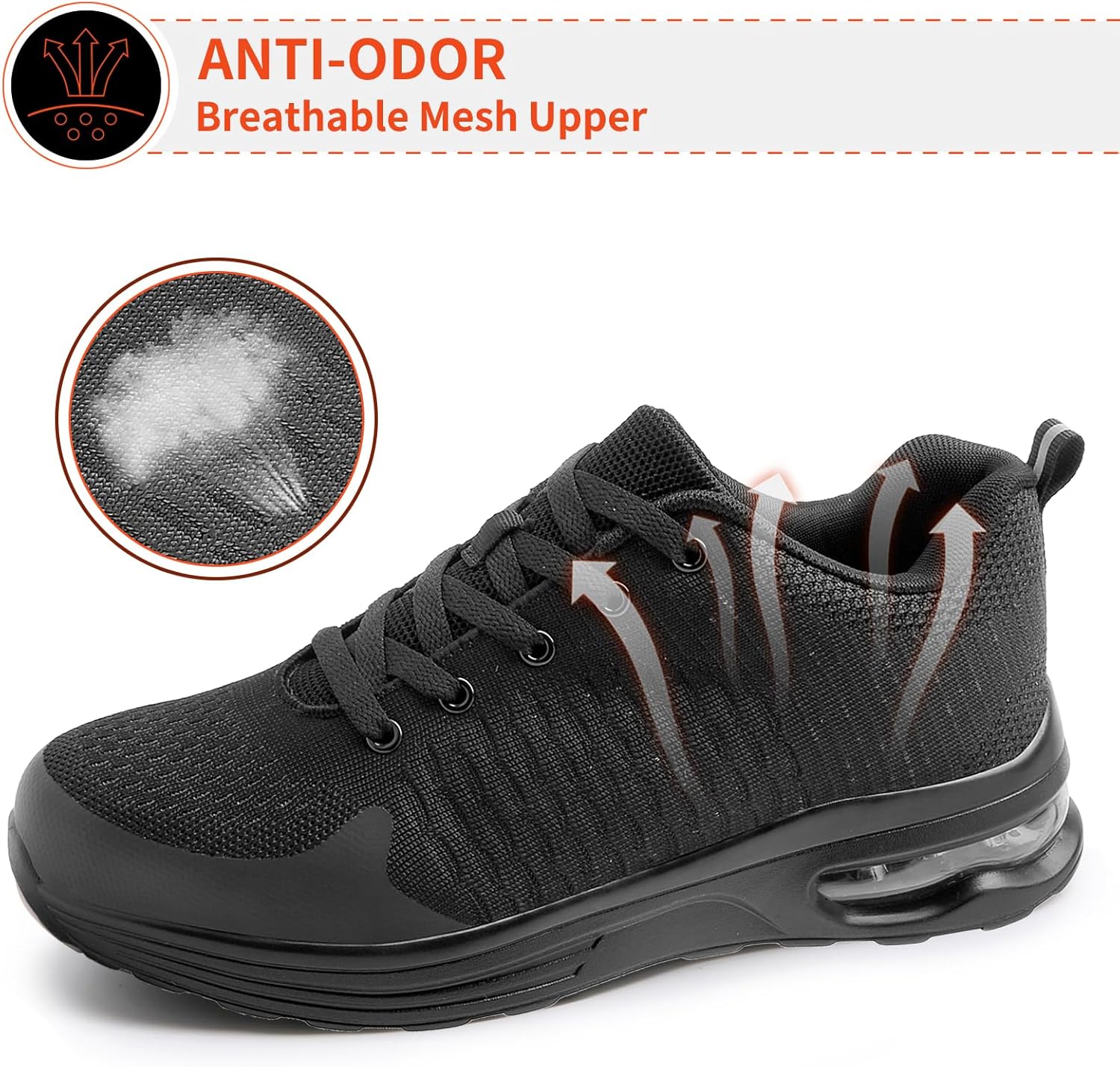 Thumbnail 4 de LUPWEE Safety Trainers Slip Resistant Steel Toe Cap Trainers