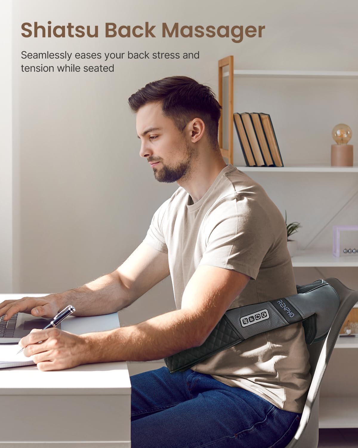 Thumbnail 3 de RENPHO Neck Massager with Heat and Shiatsu massage