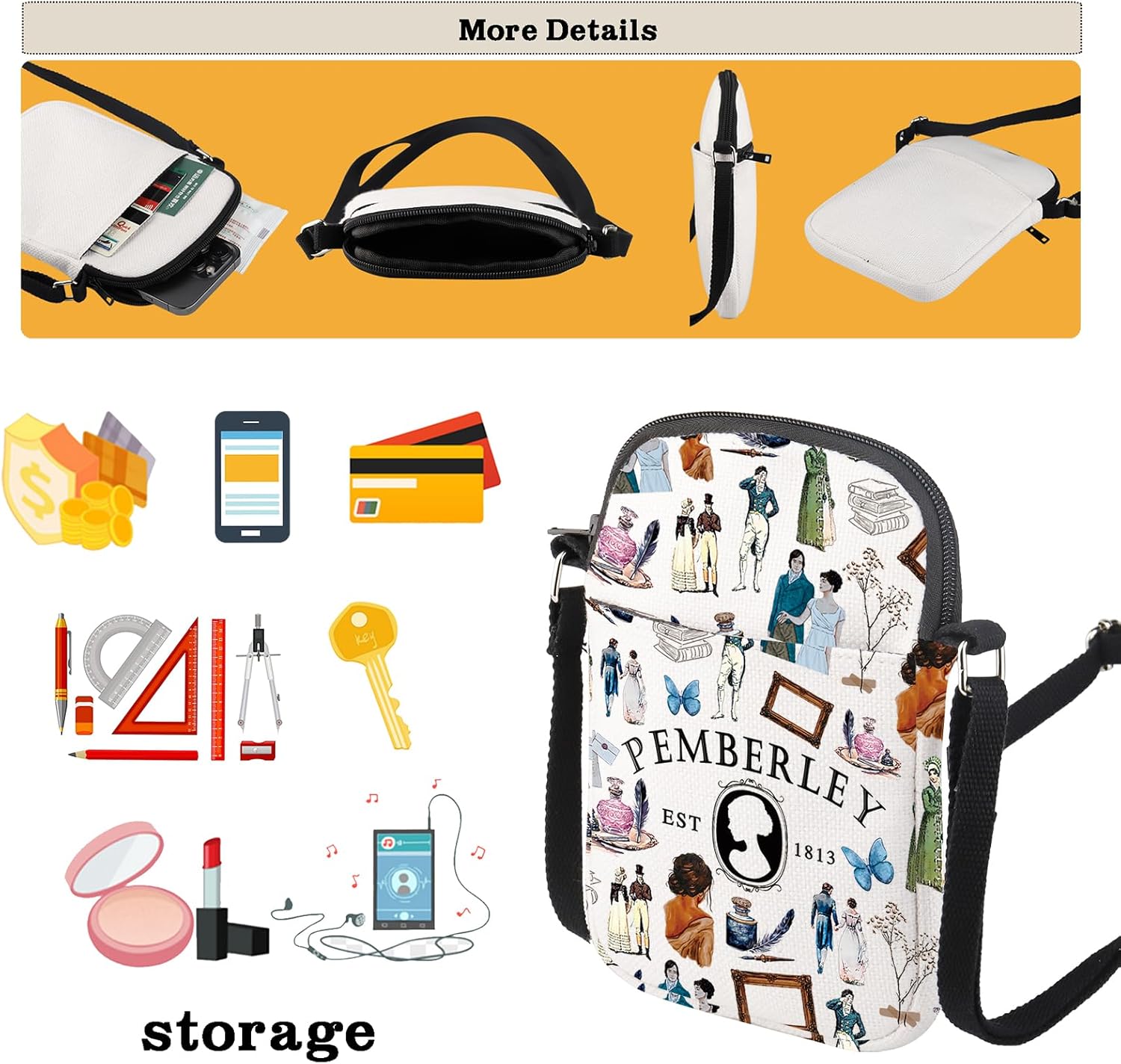 Thumbnail 2 de AKTAP Pride 1813 Jane Austen Mini Crossbody Bag