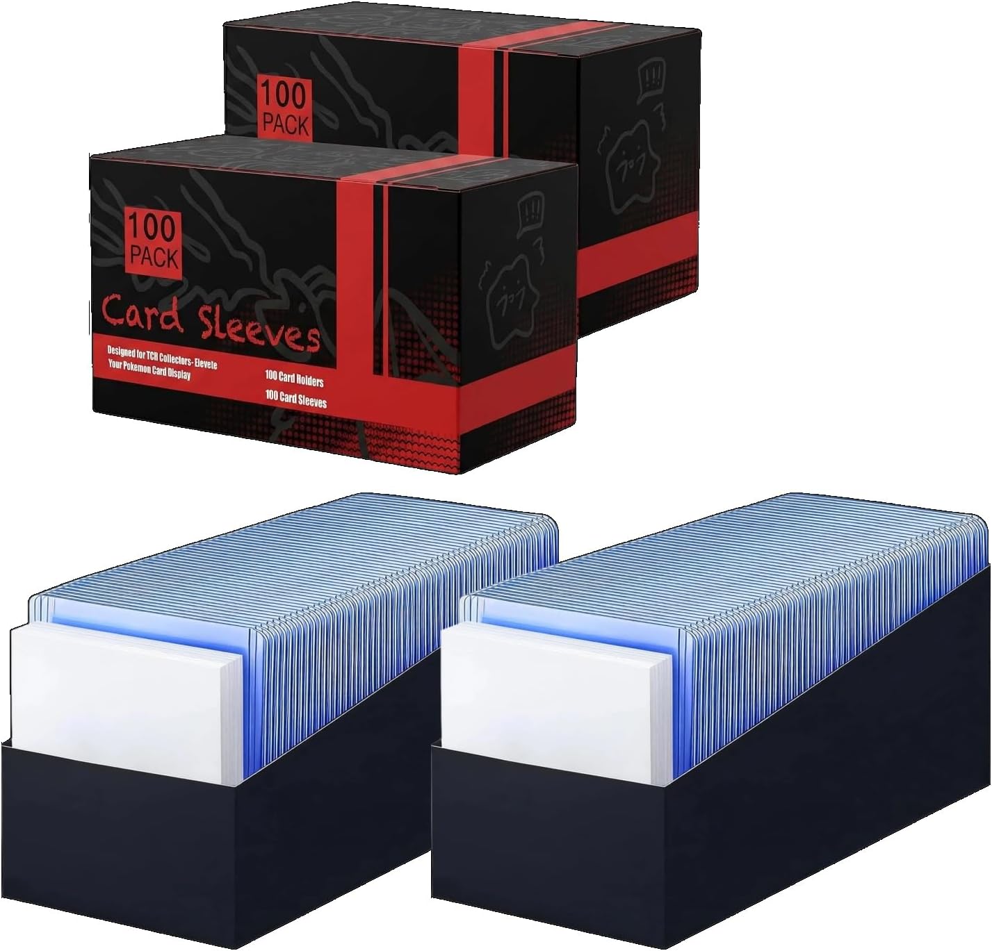 Detalle de 400 Card Sleeves Top Loaders (3" x 4") + Soft Sleeves for Trading Cards, Hard PVC Protectors
