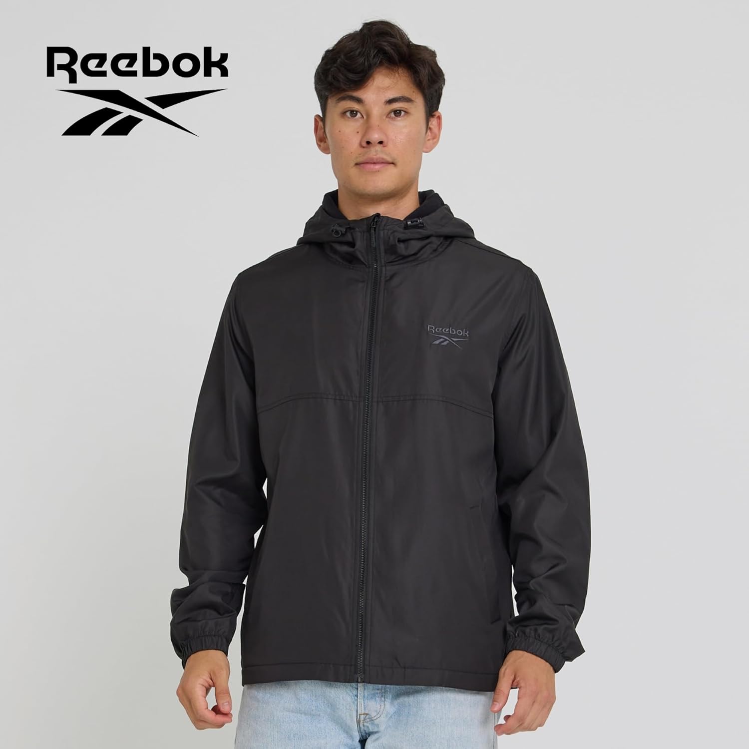 Detalle 2 de Reebok Rain Jacket Men Waterproof Windbreaker ⛱