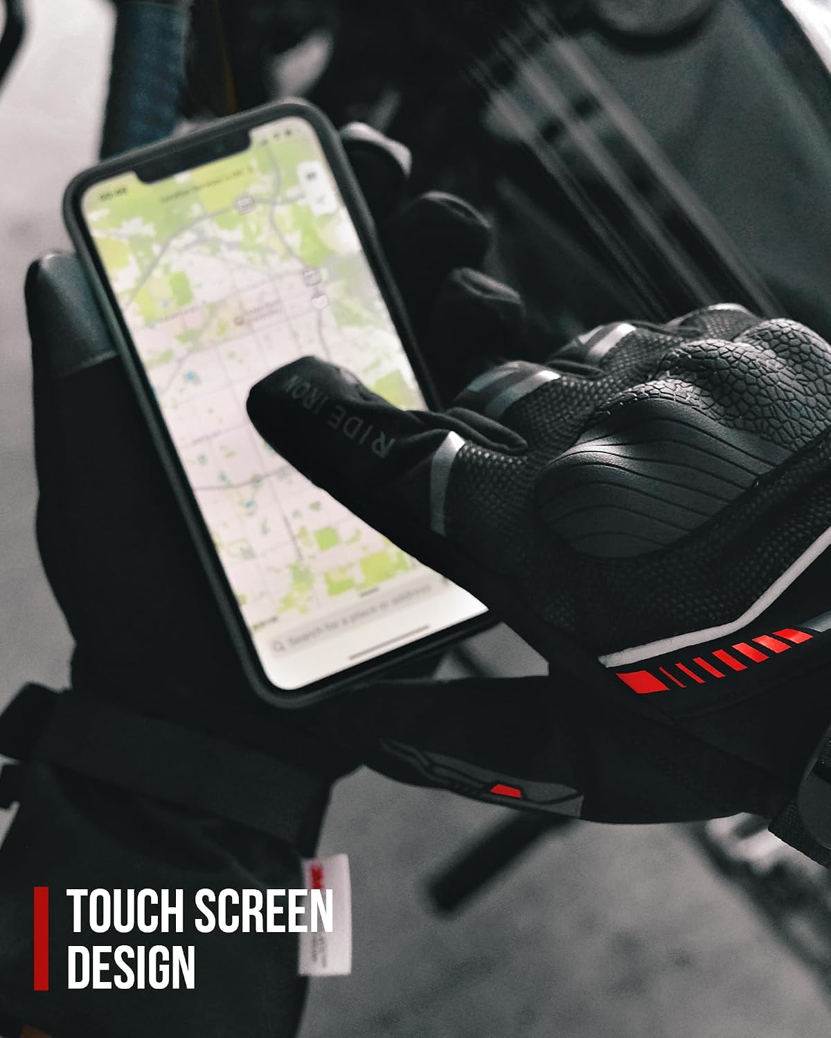 Thumbnail 6 de RIDEIRON Guantes Moto Invierno táctiles