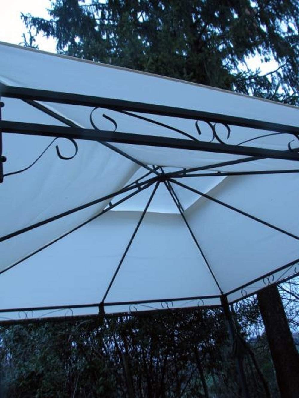 Detalle de Top Toile de Couverture 3x3 m pour tonnelle de Rechange – Écru avec Airvent